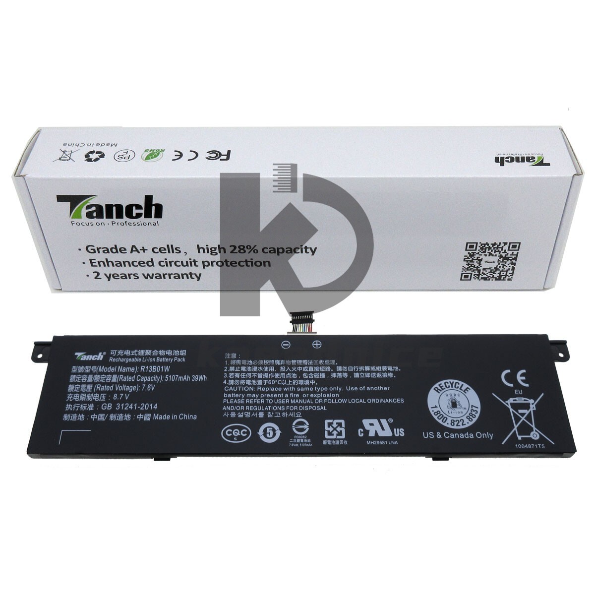 R13B02W R13B01W 161301-01 Genuine battery for Xiaomi air 13.3 7.6V 39Wh