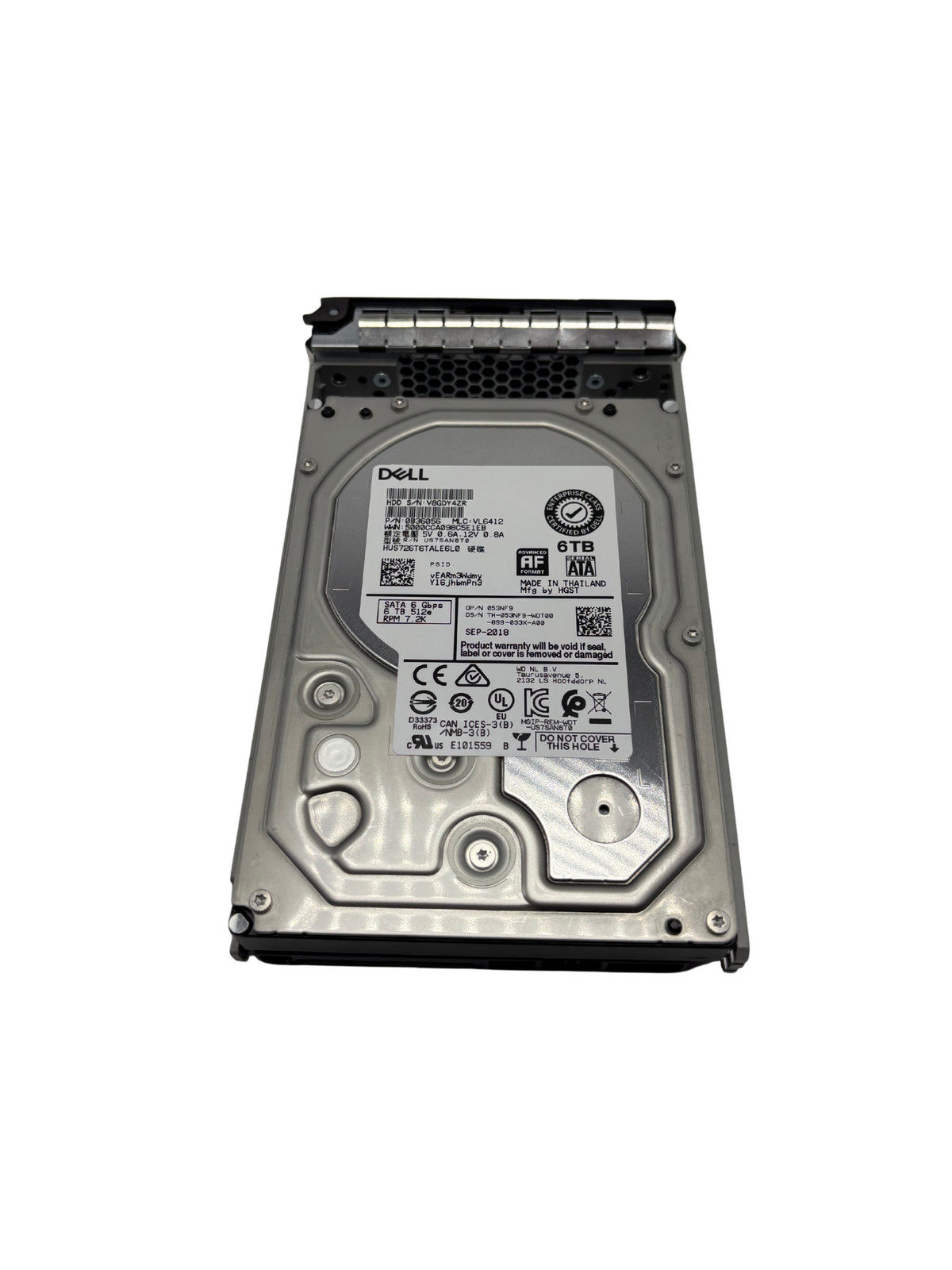 Dell 53NF9 6TB 6Gbps 512e 7200RPM SATA 3.5 Hard Drive"