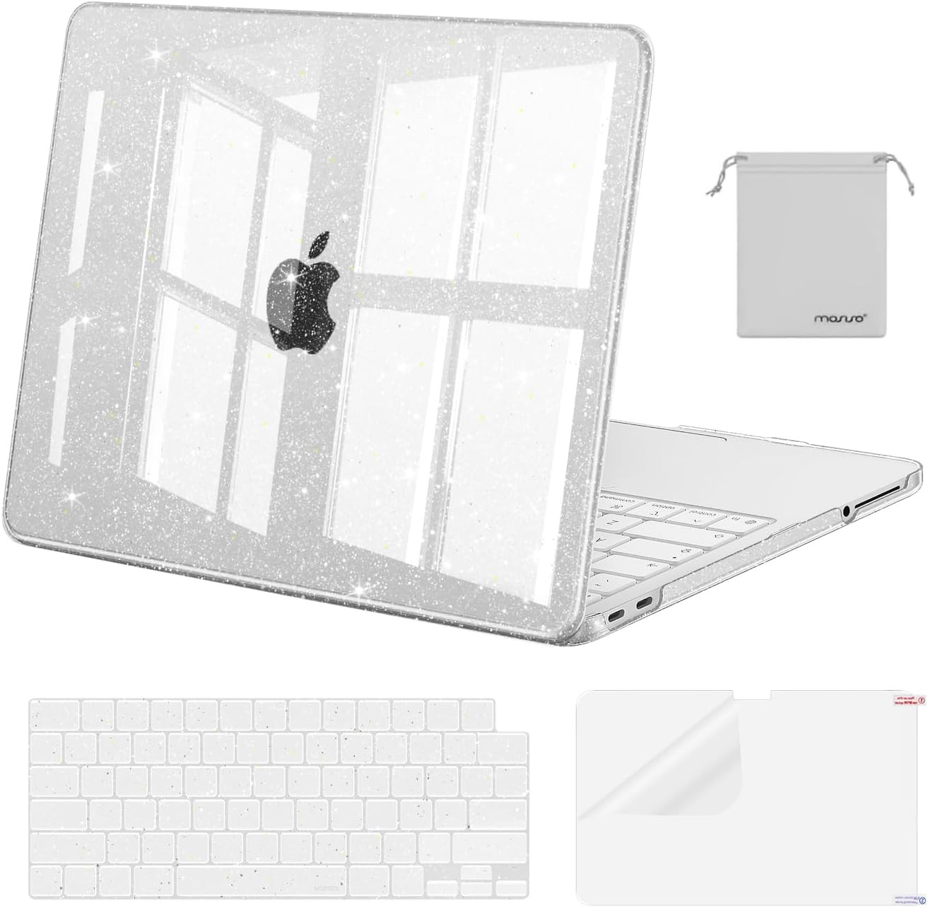 Sparkly Glitter Case Compatible with Macbook Neo Case 13 Inch 2026
