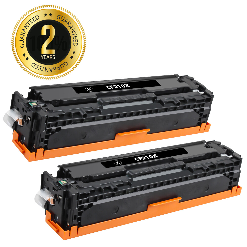 2 pack CF210A 131A Black Toner Fits for HP Color Laserjet Pro 200 M251nw, M276nw