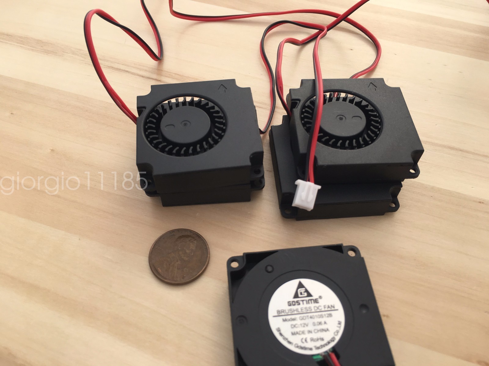 4 Pieces 4010s Gdstime Centrifugal dc 40mm 12V computer blower Fan brushless