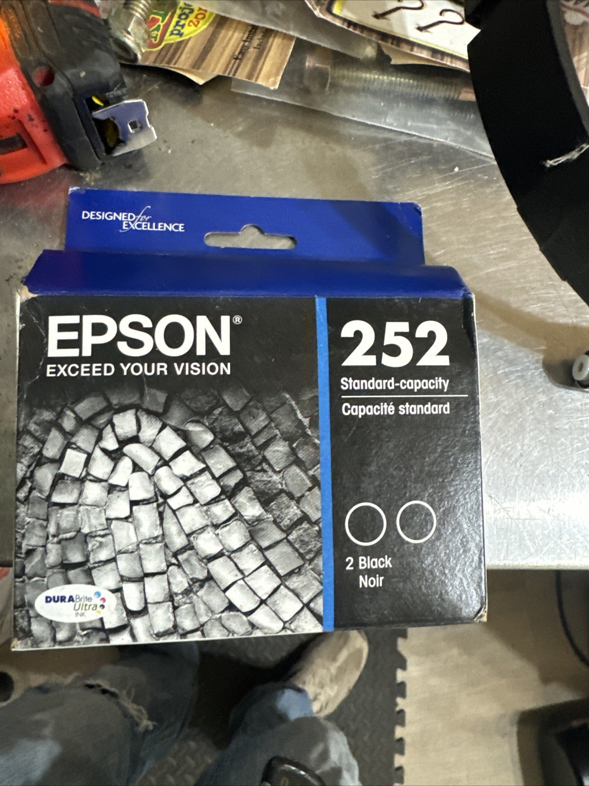 New Sealed Genuine Epson 252 2 Pk BLACK Ink CARTRIDGE Exp 07/20