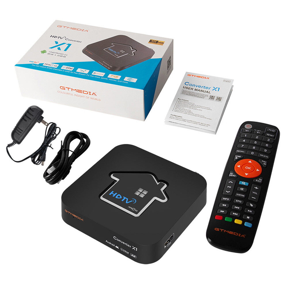 4K Digital ATSC 3.0/1.0 over-the-air TV Tuner DVR Recorder Android Streaming Box
