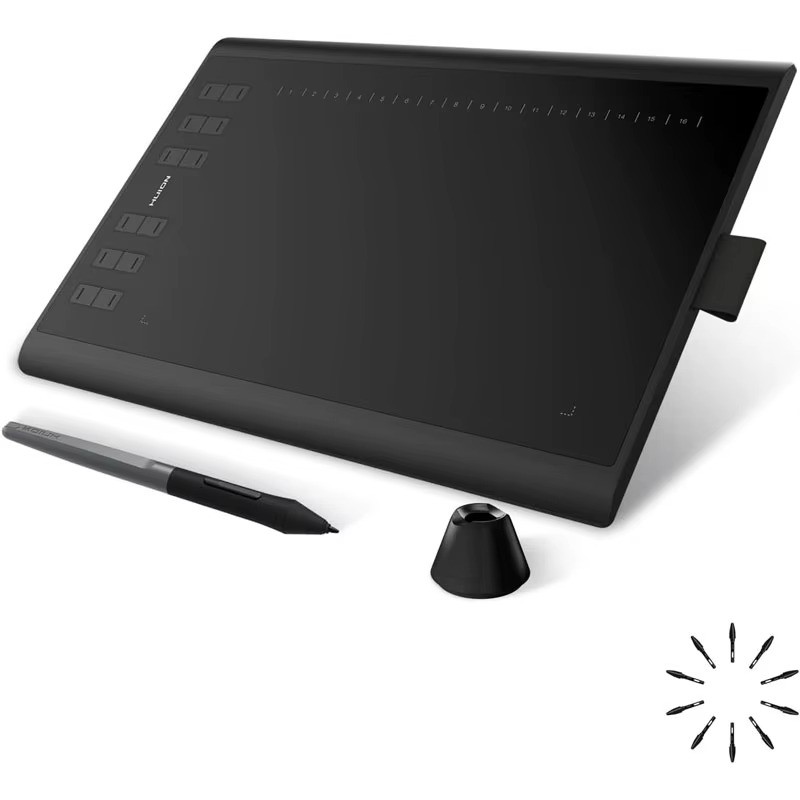 HUION Inspiroy H1060P Graphics Drawing Tablet 8192 Pressure Battery-Free Pen