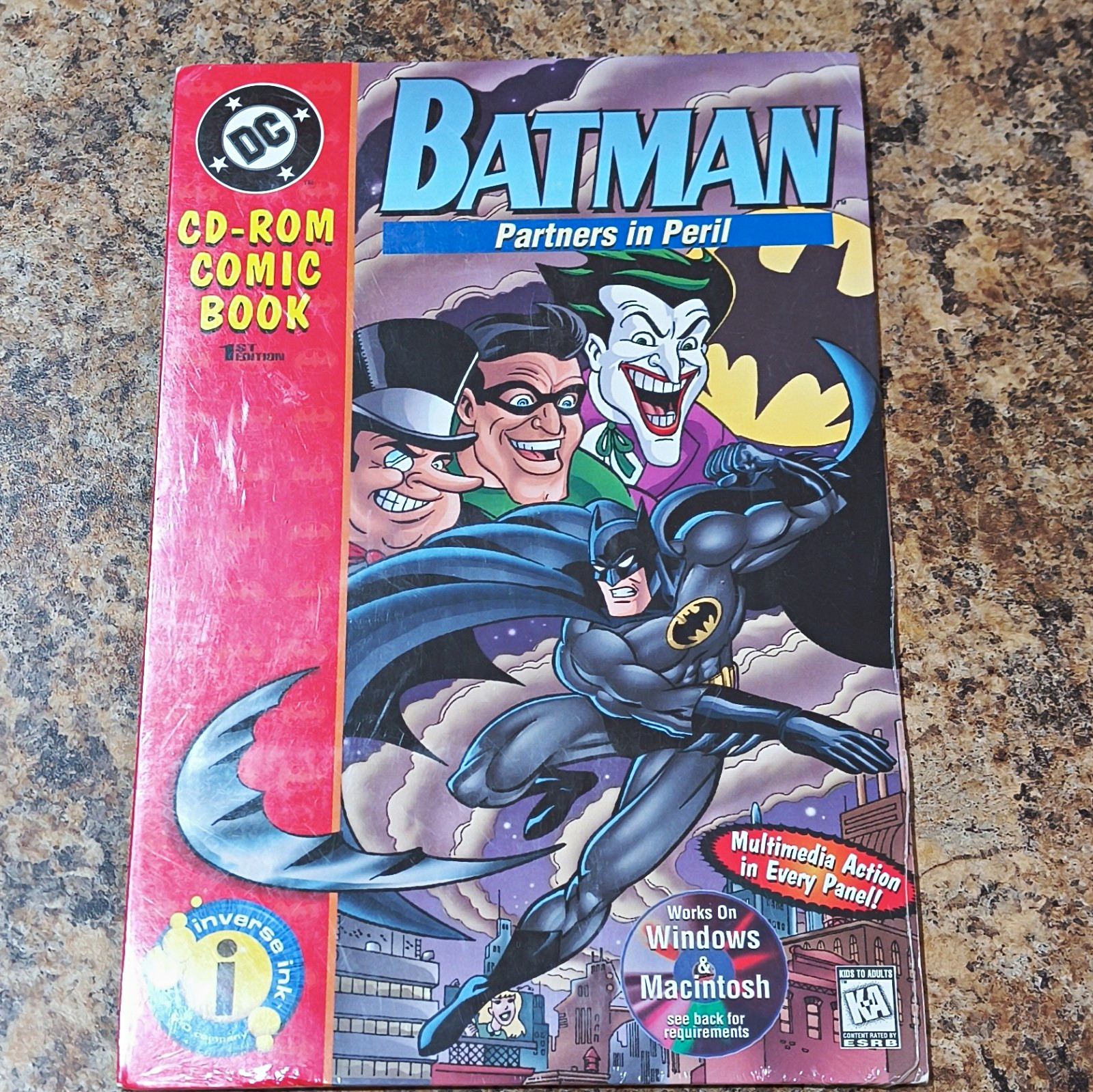 DC Batman: Partners in Peril CD-ROM Comic Book 1st Ed CD Win/Mac