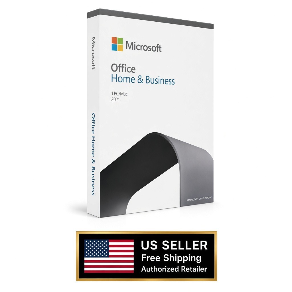 Microsoft Office 2021 Home & Business 1 PC Retail Box New Sealed Windows DVD