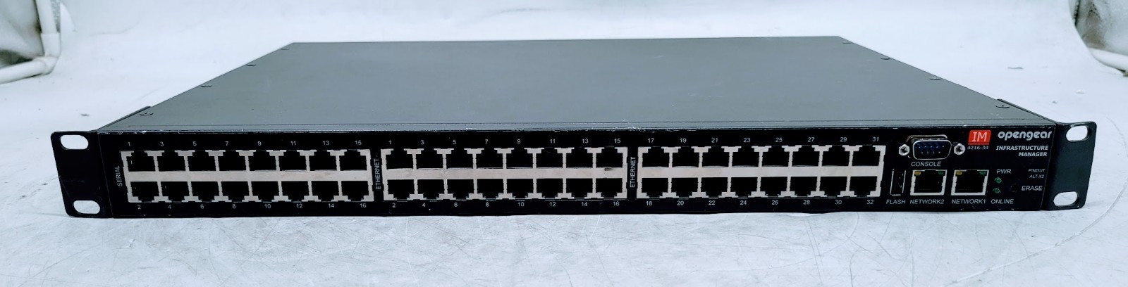 Opengear IM4216-34-DAC-X2 16-Port Console Server Terminal w/ 32-Port Switch