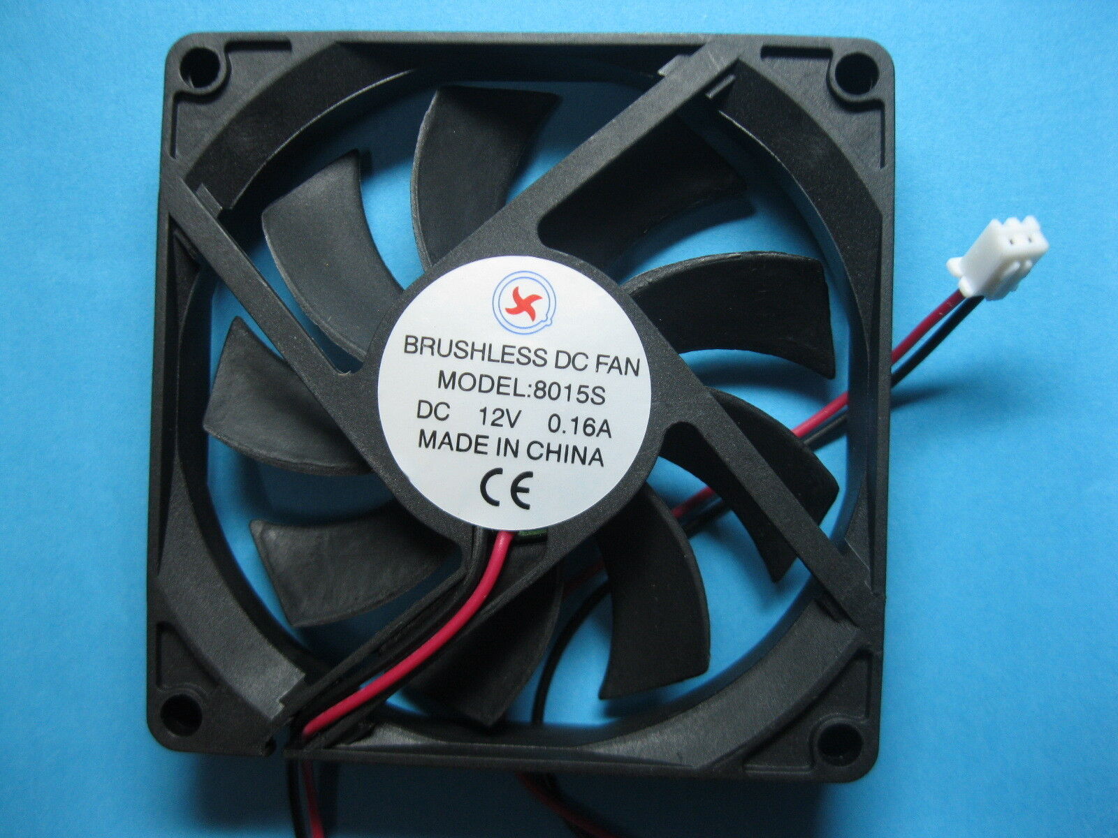 2 pcs Brushless DC Cooling Fan 12V 8015S 9 Blade 80x80x15mm 2pin Sleeve Bearing