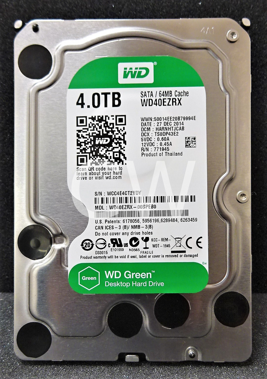 Western Digital WD40EZRX 4TB 5400RPM 6Gb/s 3.5" SATA Hard Drive