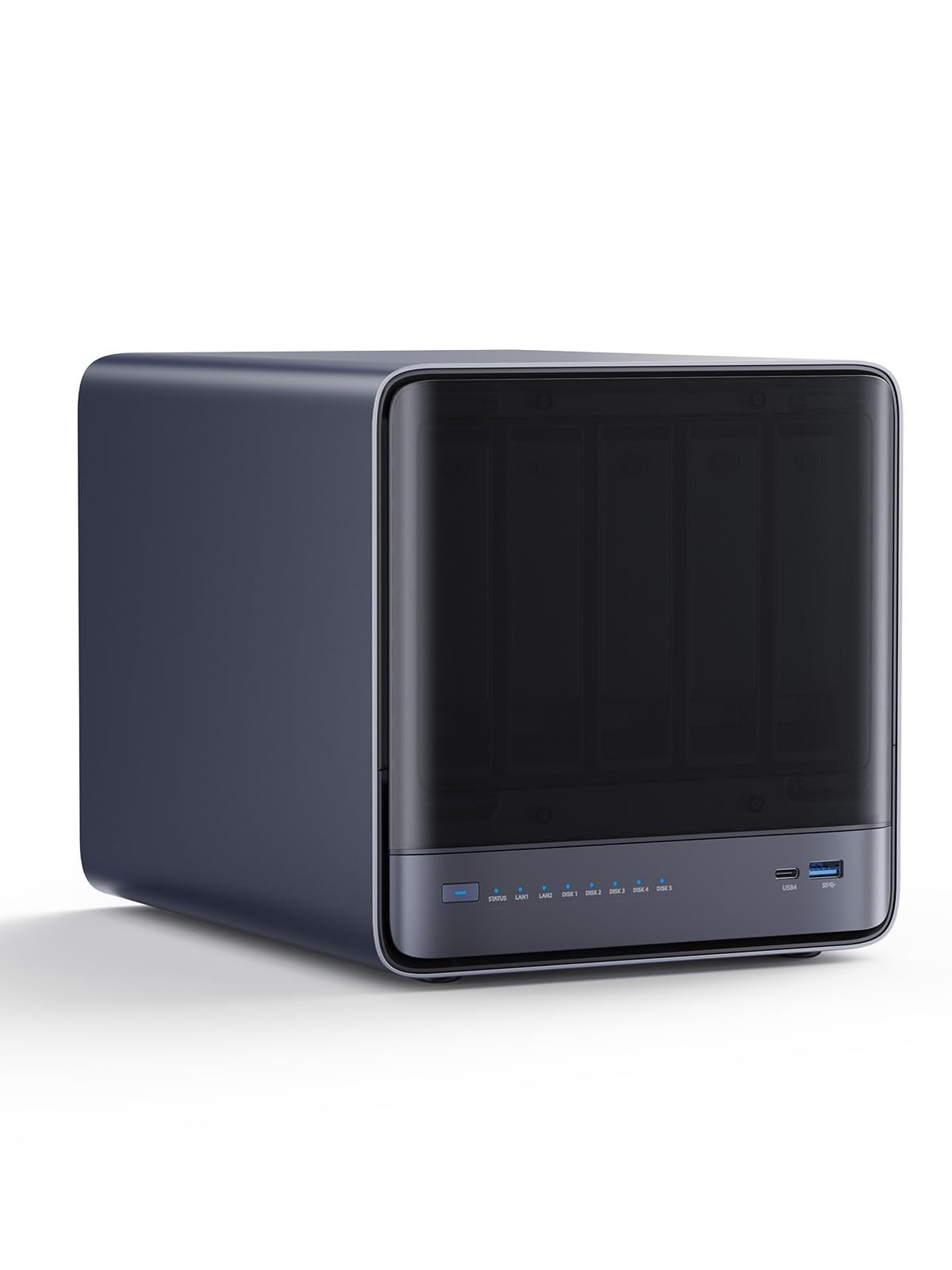MINISFORUM N5 Air 5-Bay Desktop NAS, AMD Ryzen 7 255, N5A-H255(0+0+64), Blue