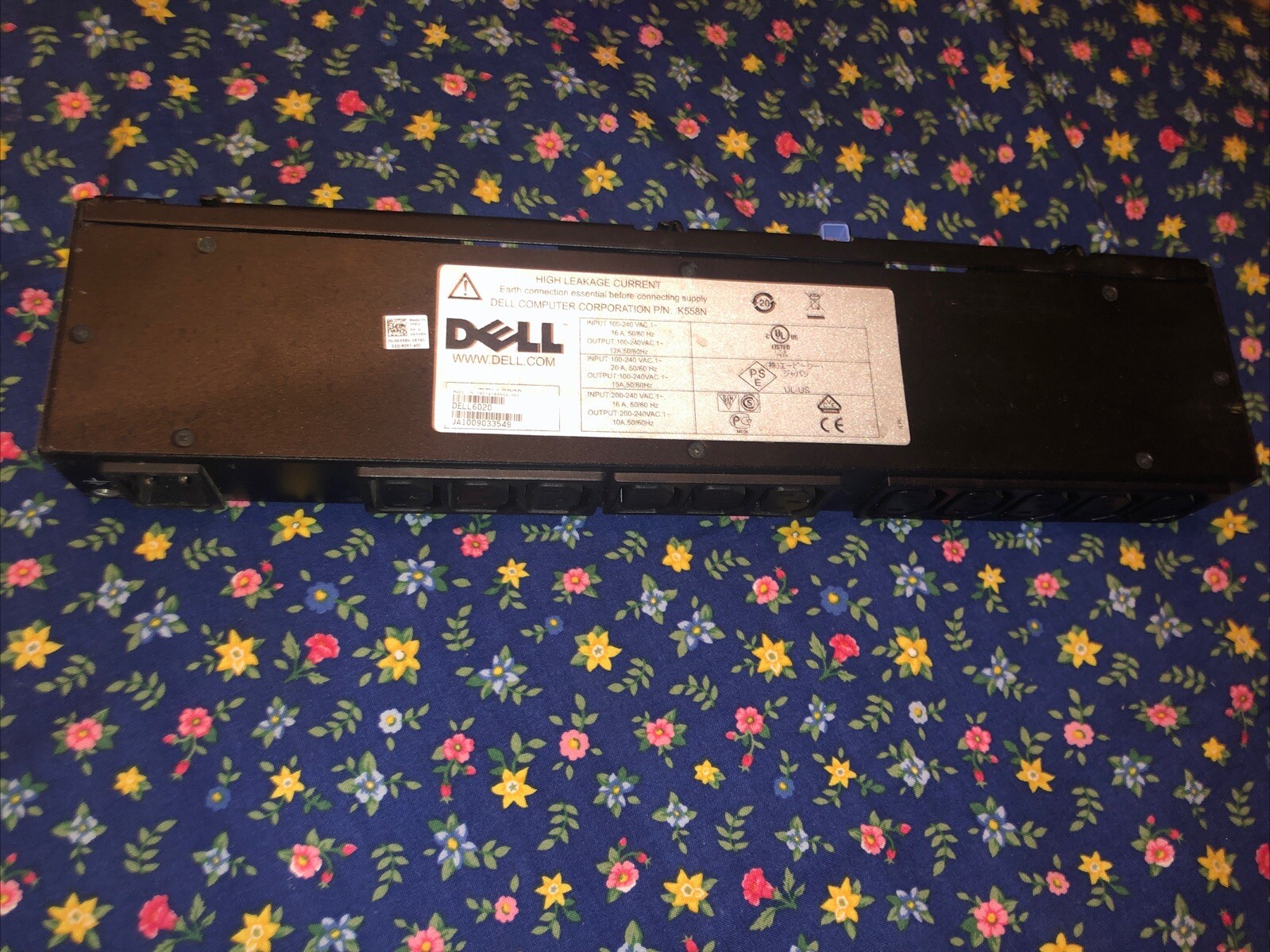 Dell 6020 Rack Mountable Power Distribution Unit Surge Part K558N No Power Cord