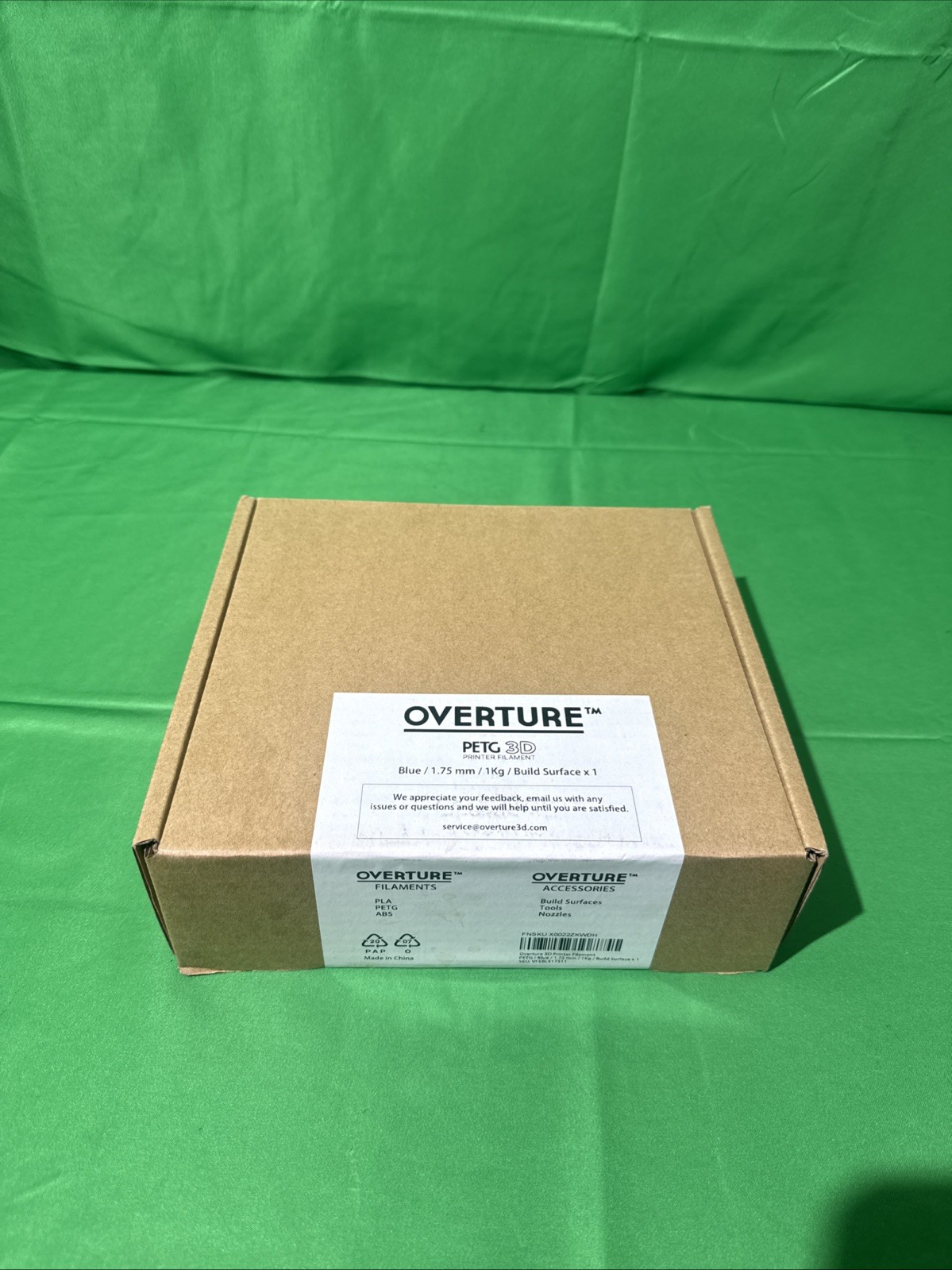 OVERTURE 3D Printer Filament Petg/Blue/1.75/1Kg/Build Surface X1