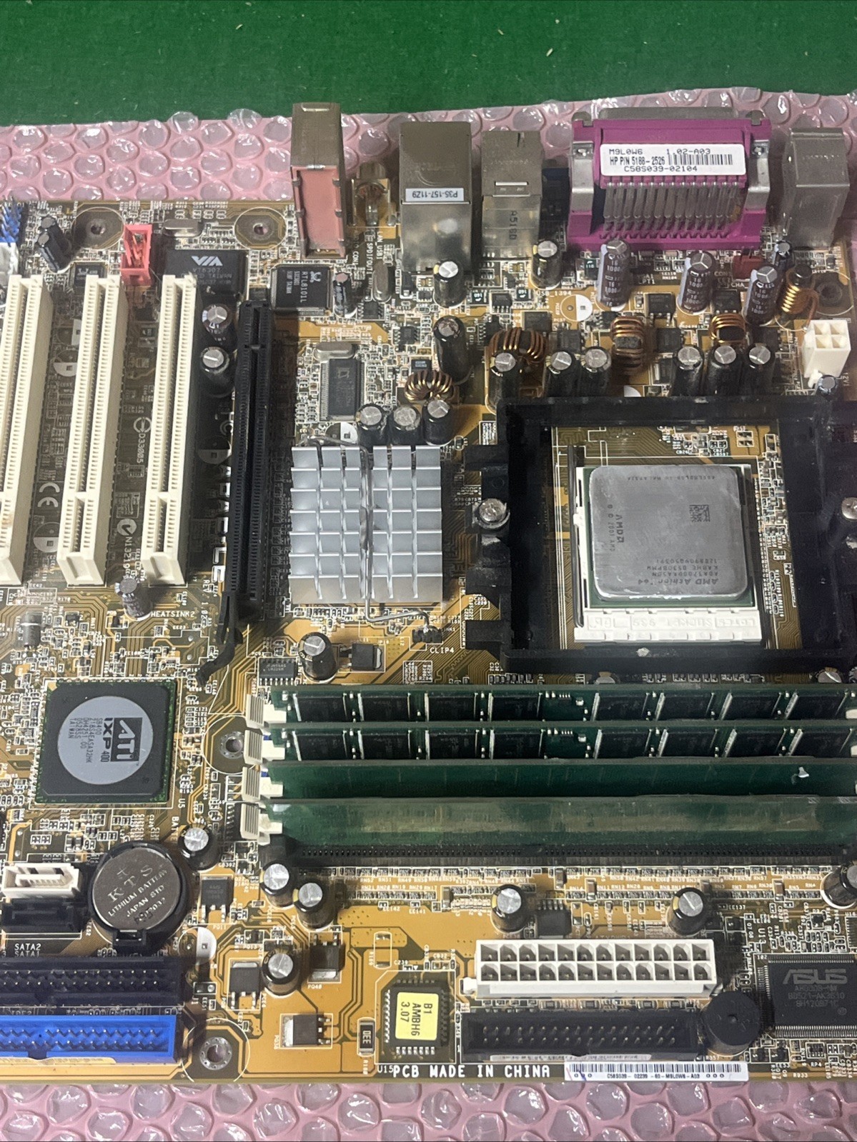 HP 5188-2526 ASUS A8AE-LE Socket 939 Motherboard Athlon 64 3700+ RAM Combo @MB2