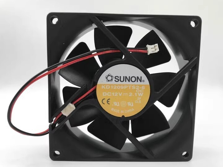 SUNON 9225 KD1209PTS2-6 DC12V 2.1W 2-Pin Silent Cooling Fan