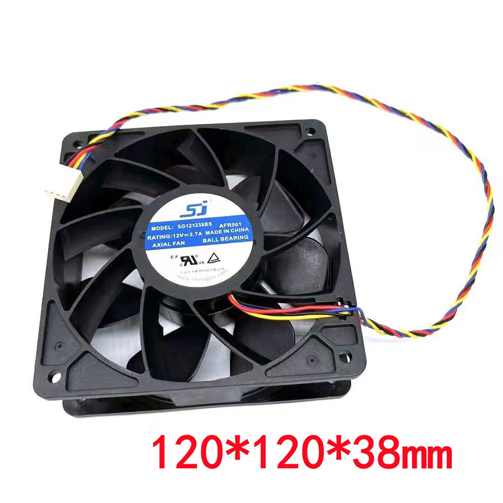 For Antminer S7 S9 S11 E9+ L3+ T9+ M3/M10 SG121238BS Bearing Cooling Fan