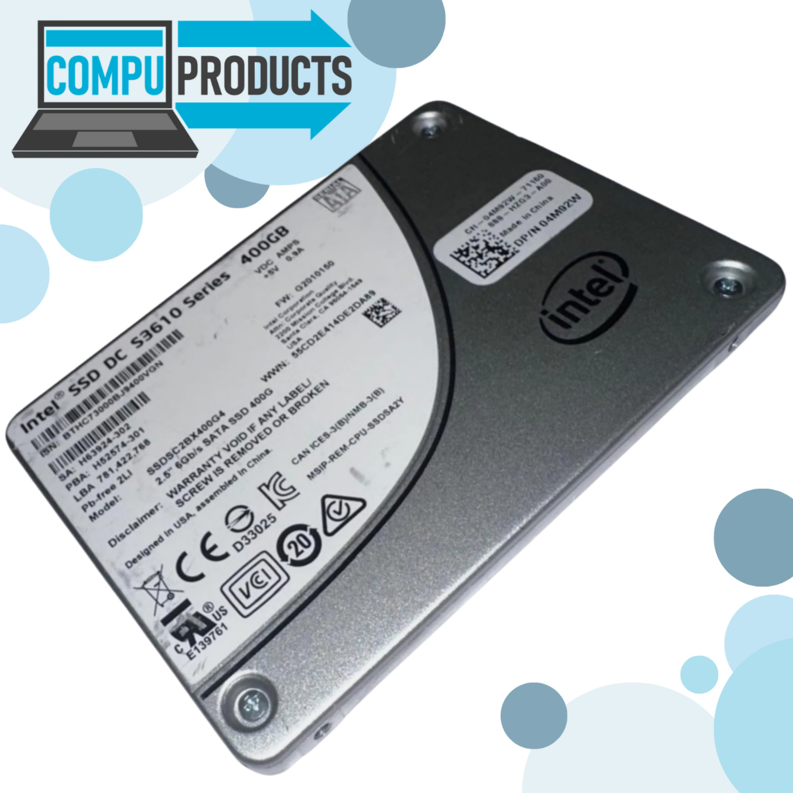 Intel SSDSC2BX400G4 400 Gb SATA 3 6Gb/s 2.5 in Solid State Drive