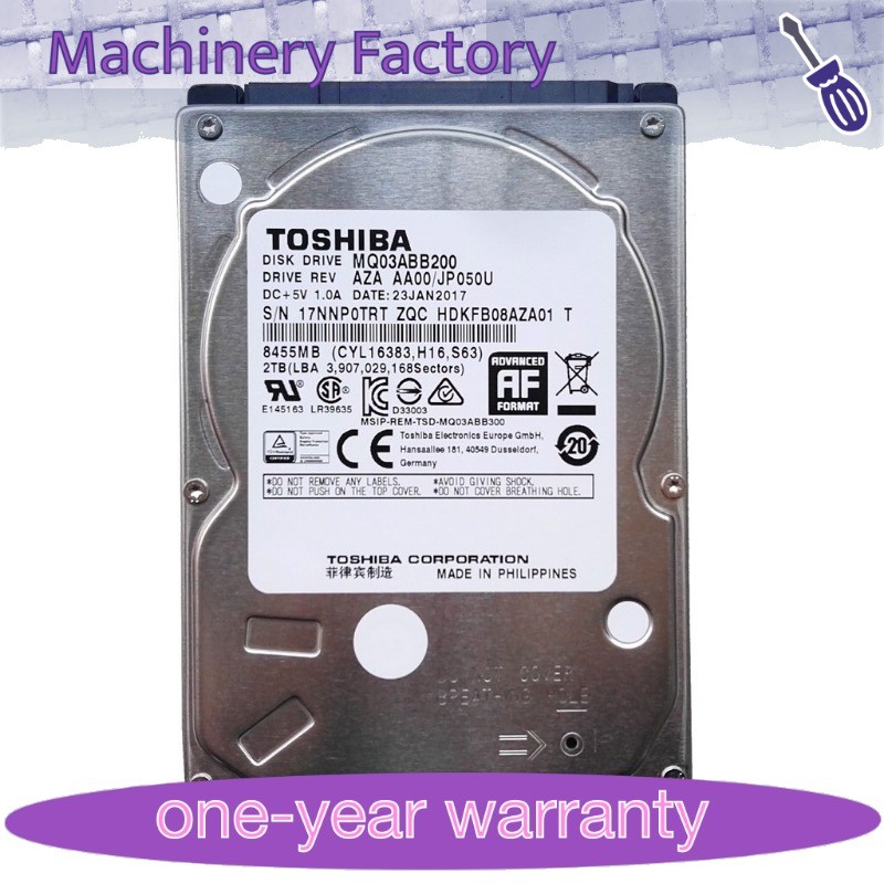New Toshiba 2TB MQ03ABB200 M 5400RPM 16MB SATA 2.5" Laptop HDD Hard Disk Drive