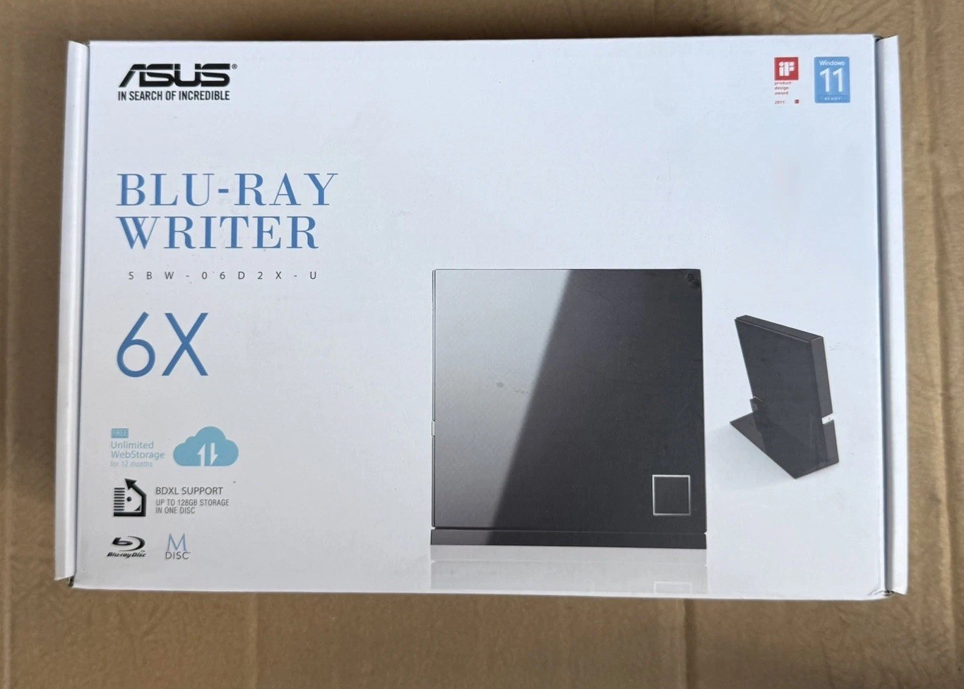 ASUS SBW-06D2X-U optical disc drive Blu-Ray BD-XL DVD Combo Black