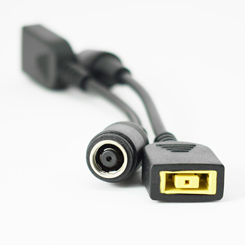 4pcs 7.9x5.5mm Female To Square DC Tip Female Adapter Cable For Lenovo Thinkpad