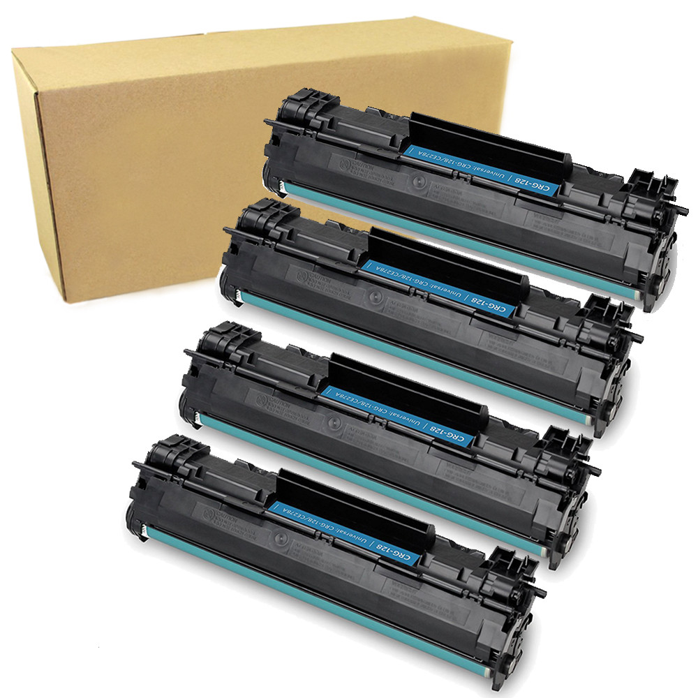 4PK CRG128 128 Toner Cartridge for Canon 128 ImageClass D530 MF4770n MF4580dn BK
