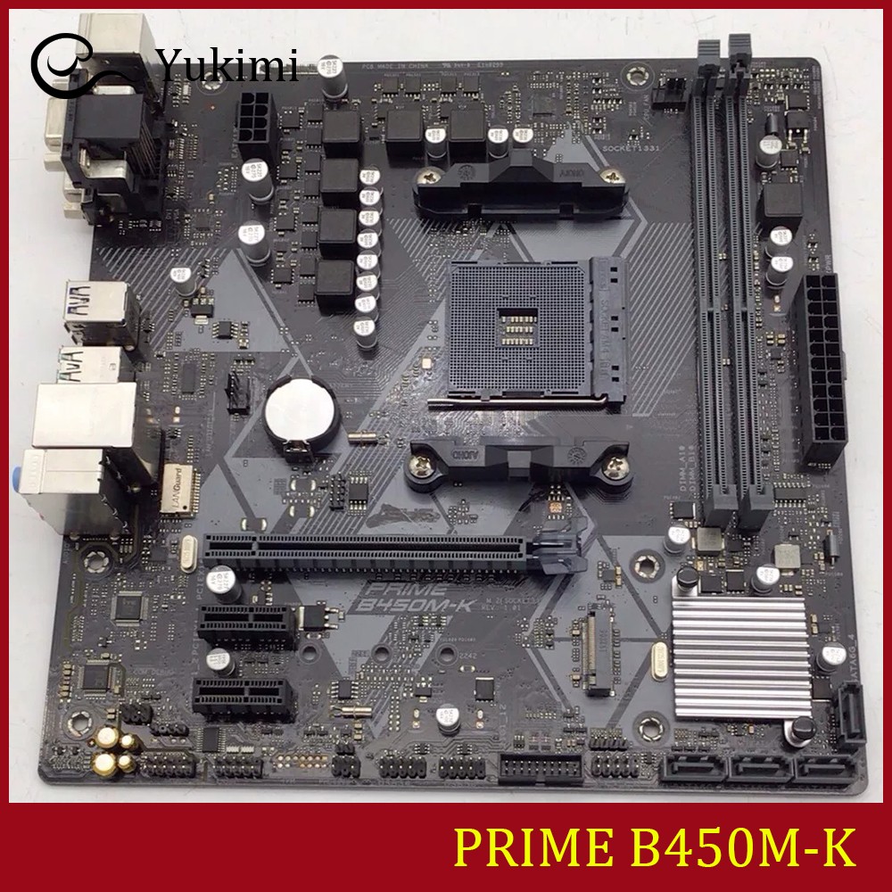 FOR ASUS PRIME B450M-K DDR4*2 64GB AMD AM4 Micro ATX Ｍotherboard Test OK