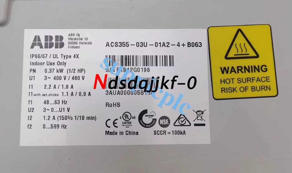 ACS355-03U-01A2-4+B063 ABB inverter Fast shipping#DHL or FedEx