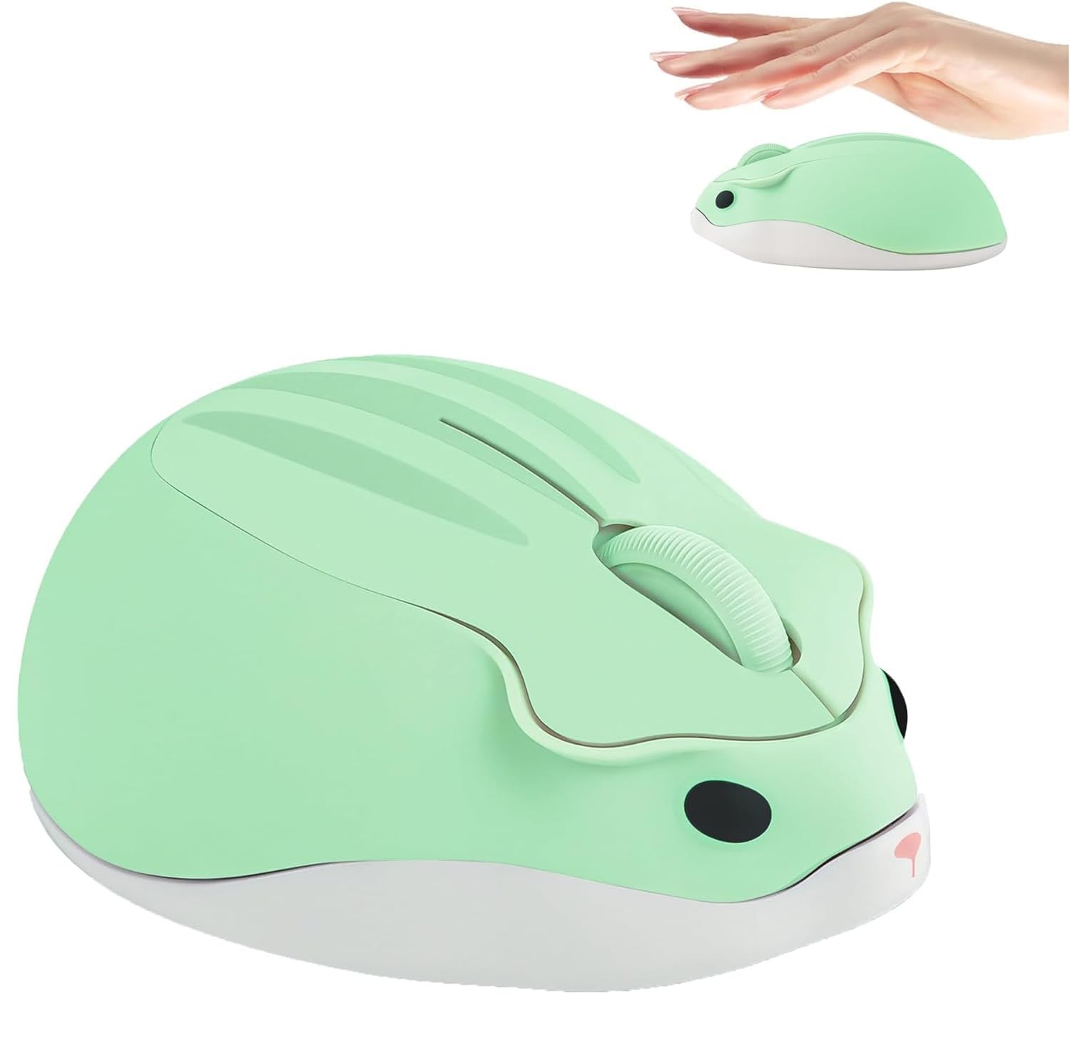 Wireless Mouse Cute Hamster Shape Silent Quiet Click Portable Optical 1200DPI