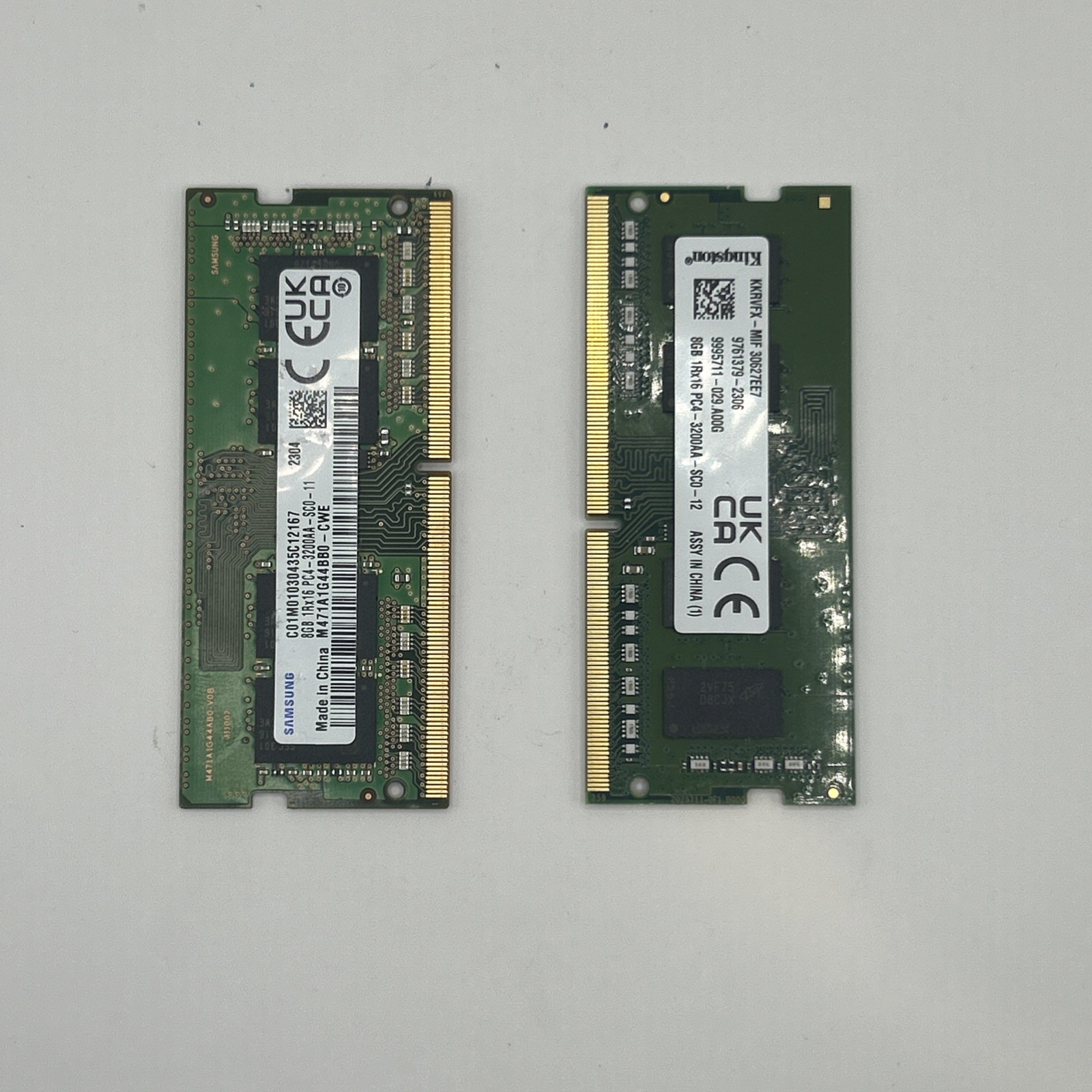 DDR4 Laptop RAM SODIMM Memory Lot of 2 OEM Kingston Samsung- Great Condition