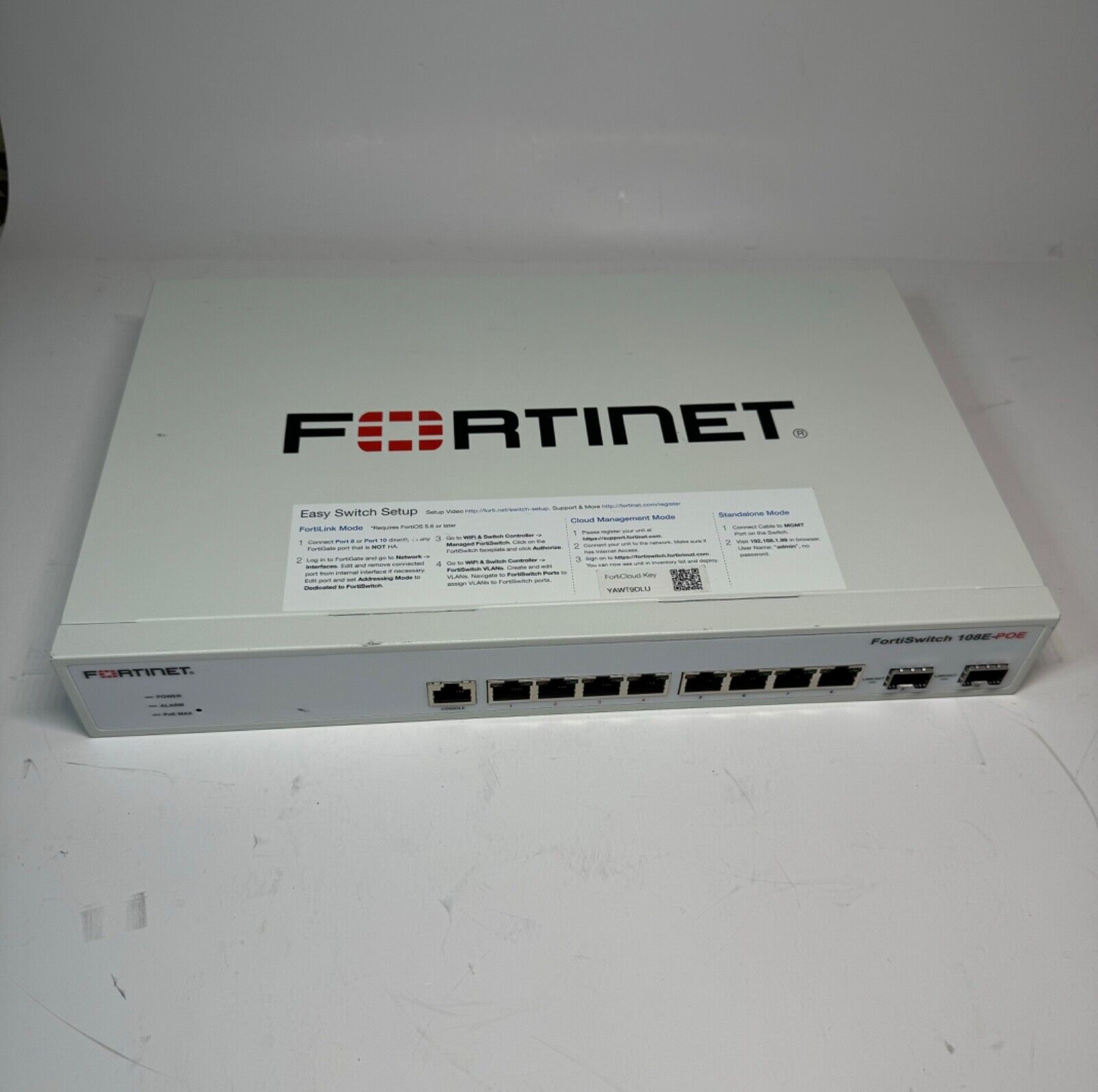 Fortinet FortiSwitch 108E PoE Ethernet Switch FS 108E POE