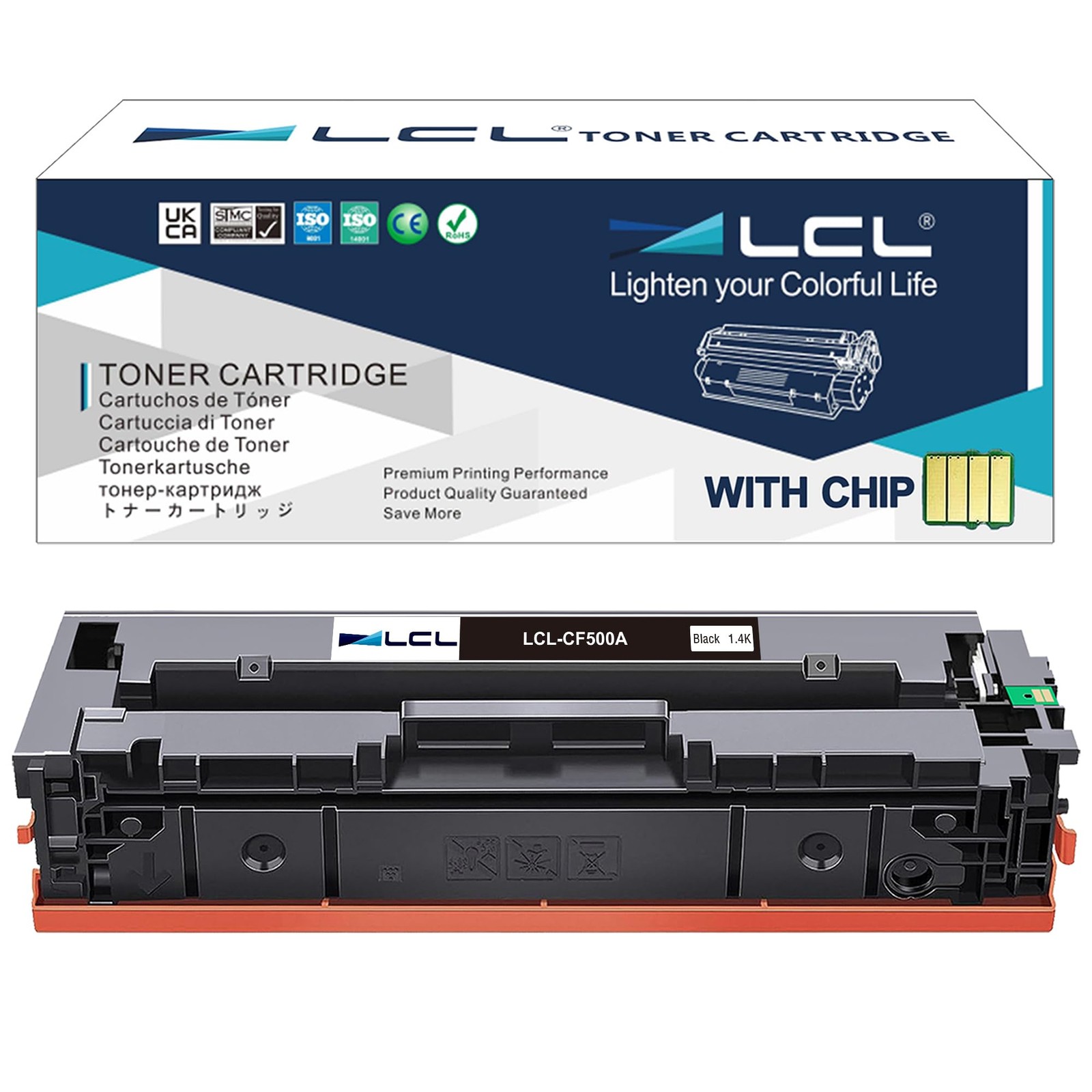 Lcl 202A Black Toner Cartridge Updated Chip Replacement For Hp 202A Cf500A 202X