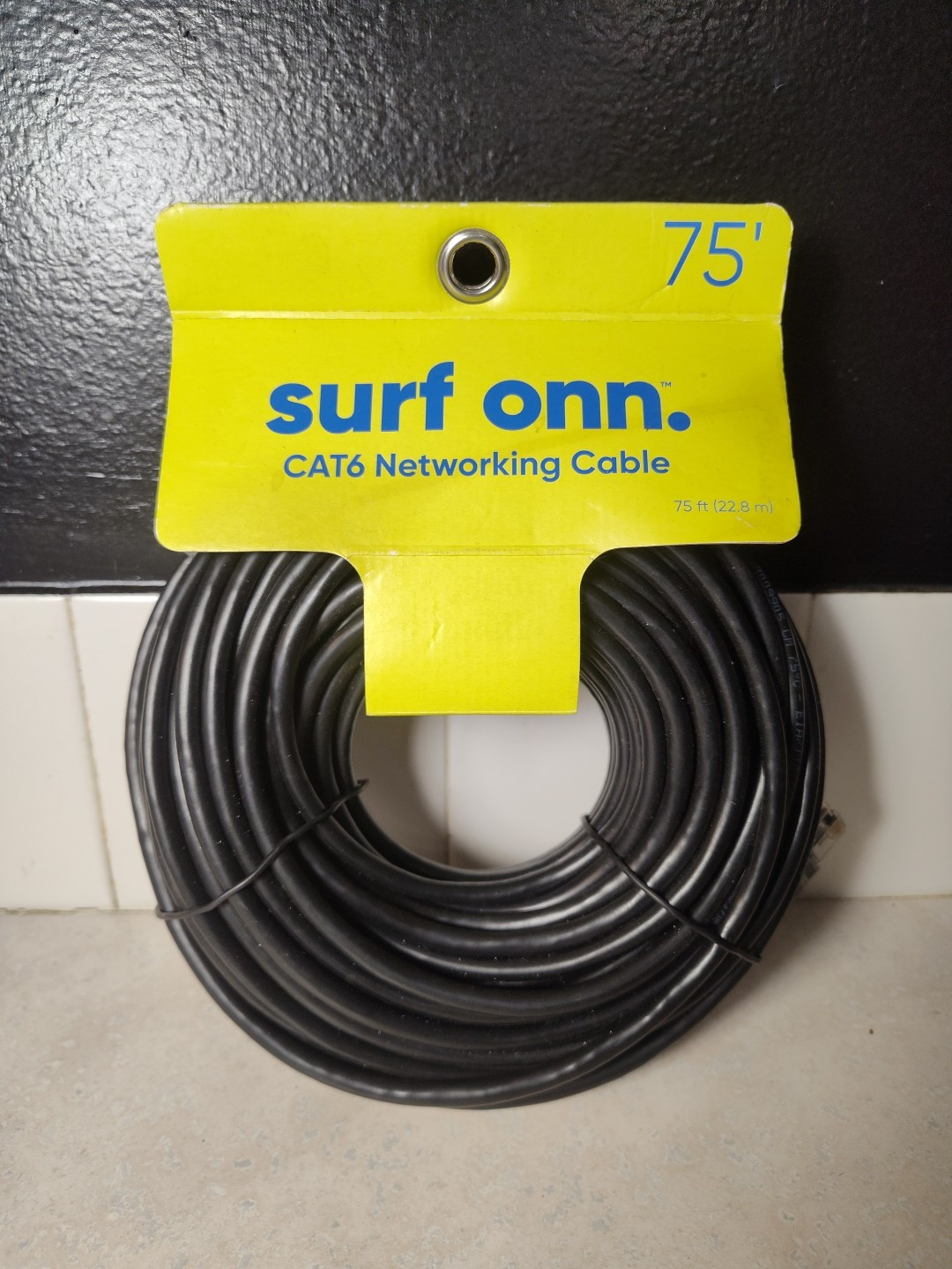 Surf onn. cat 6 ethernet networking cable 75 ft (22.8m) RJ45 Connectors 1 Gbps
