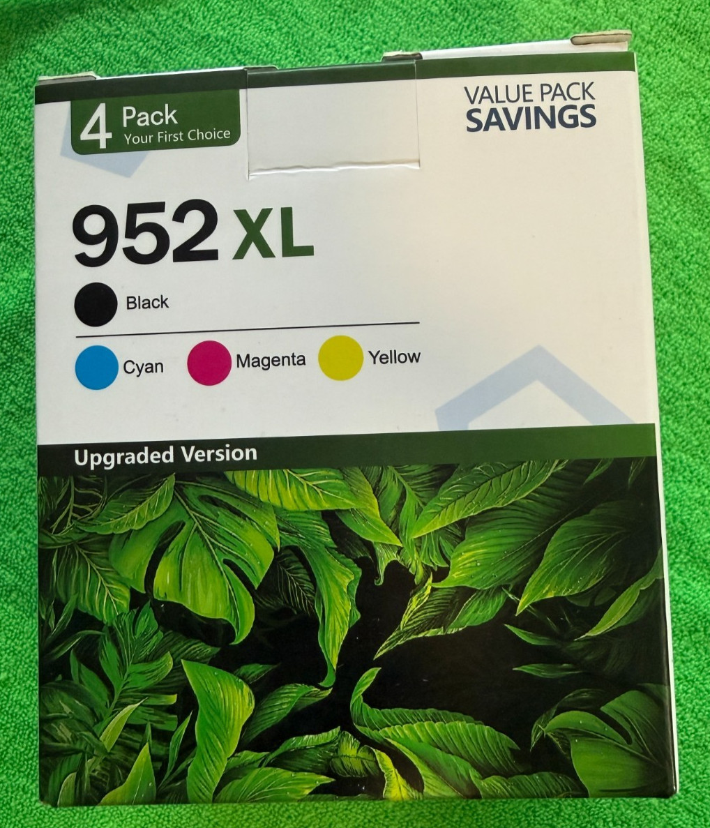 952XL Ink Cartridge 4 Pack BK C M Y for HP OfficeJet Pro Printers