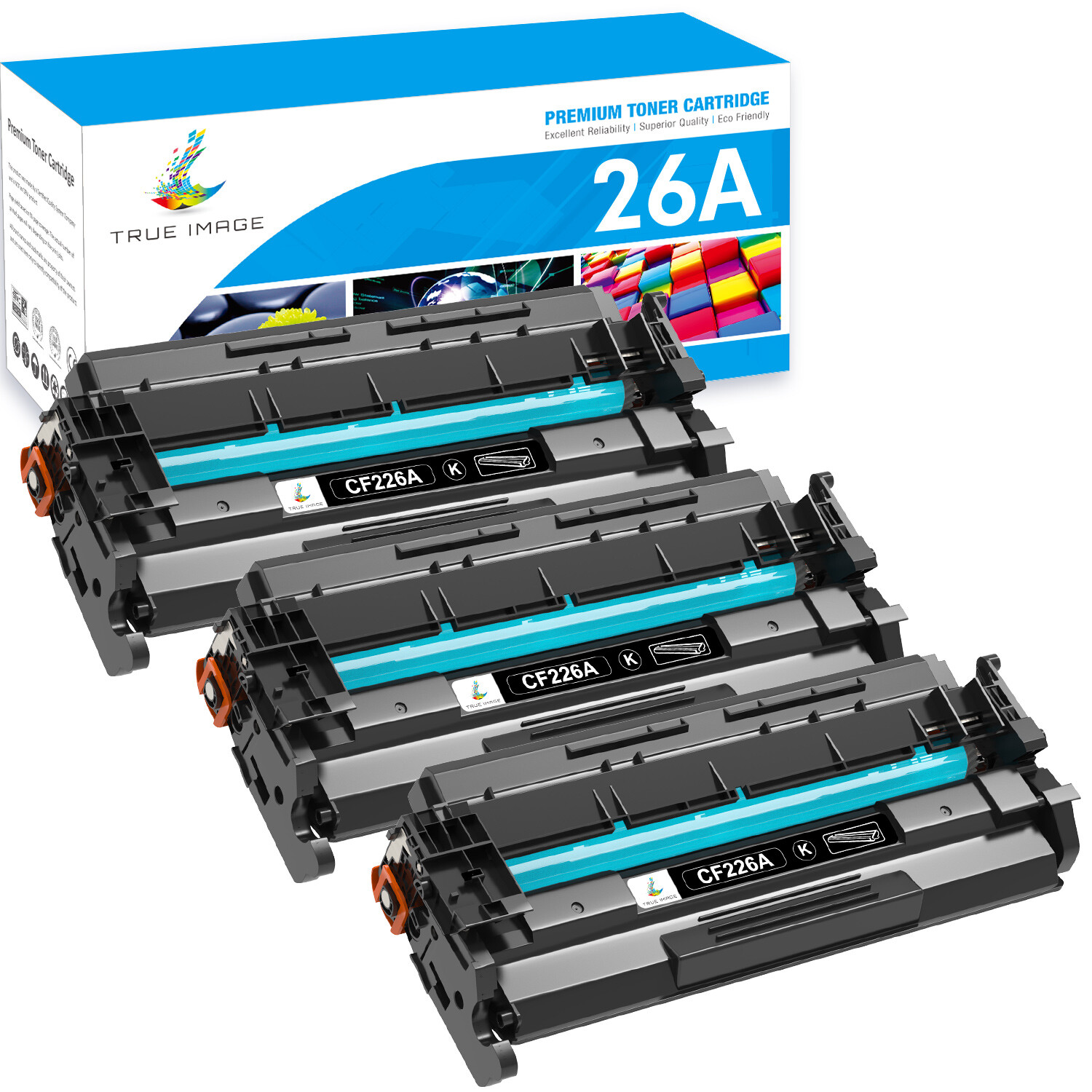 3PK High Yield 226A CF226A Toner Cartridges for HP 26A LaserJet Pro M402d M402dn