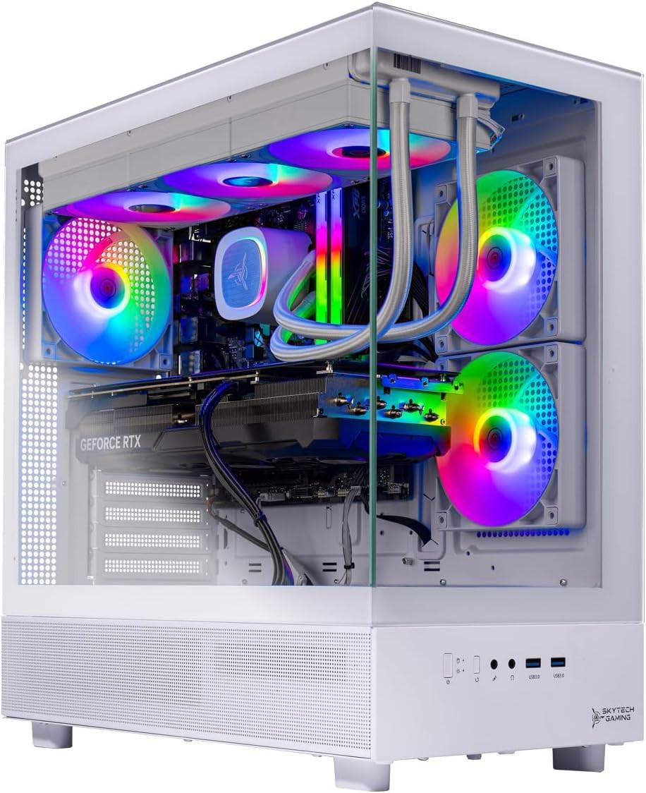 Skytech ARGB Gaming Desktop i7 8700 Compute PC 32GB RAM 1TB SSD RTX 3050 Win11