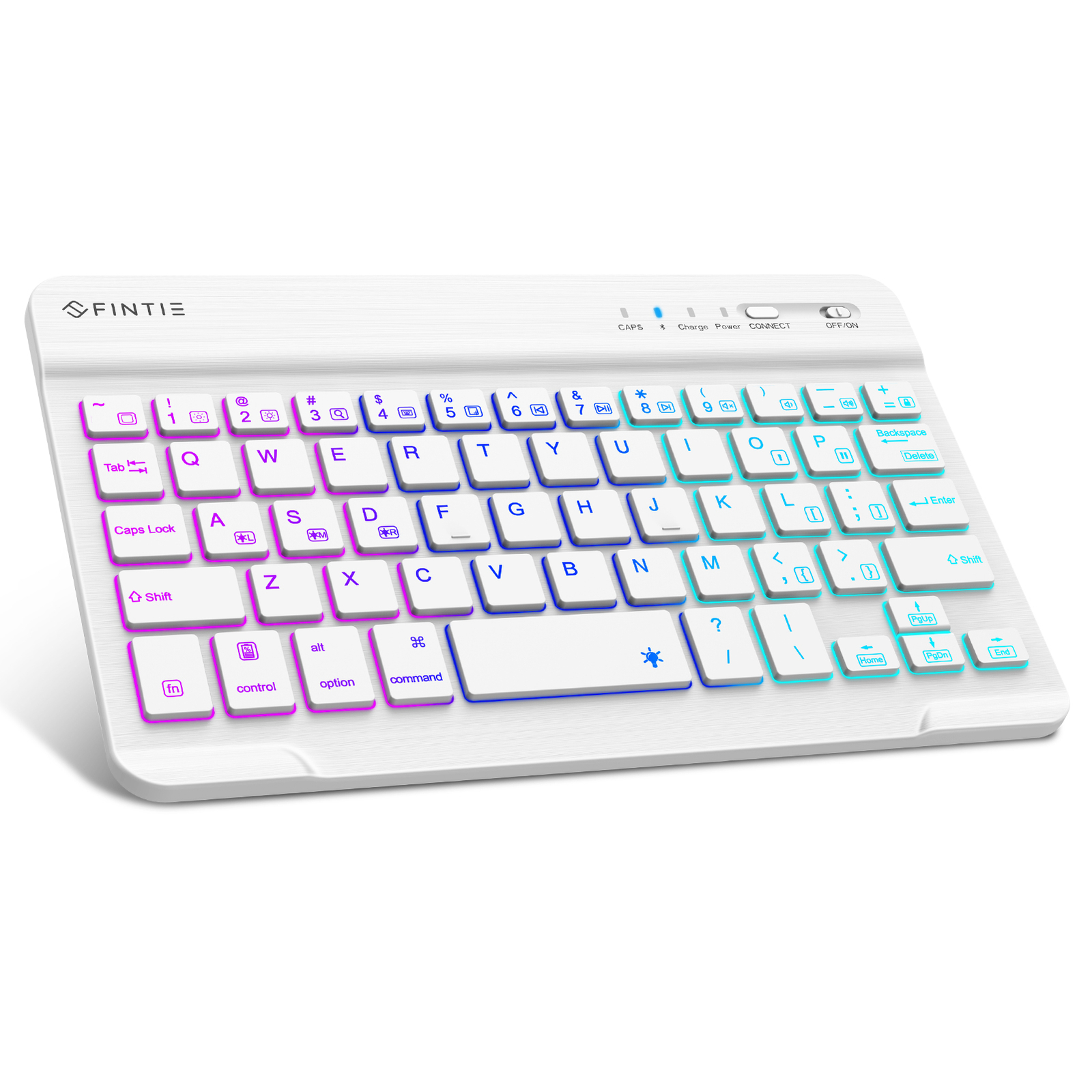 [7 Color Backlit] Wireless Bluetooth Ultra Slim Portable Keyboard for iPad Mini