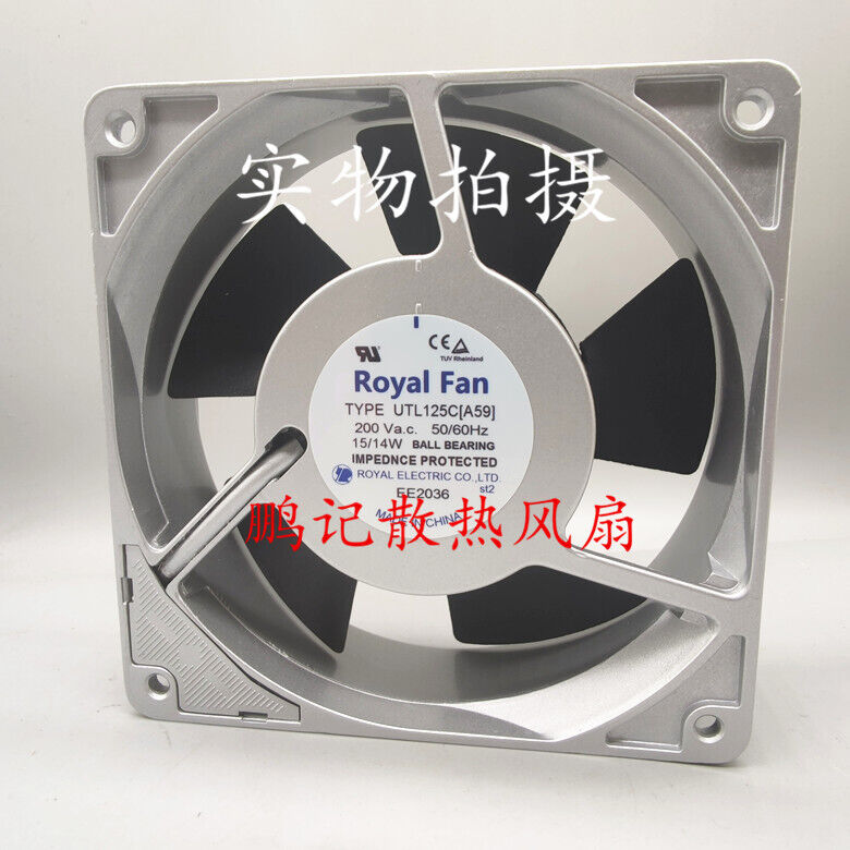 1PC Aluminum Frame Fan UTL125C A59 200V 50/60Hz 15W14W 12038  Fan