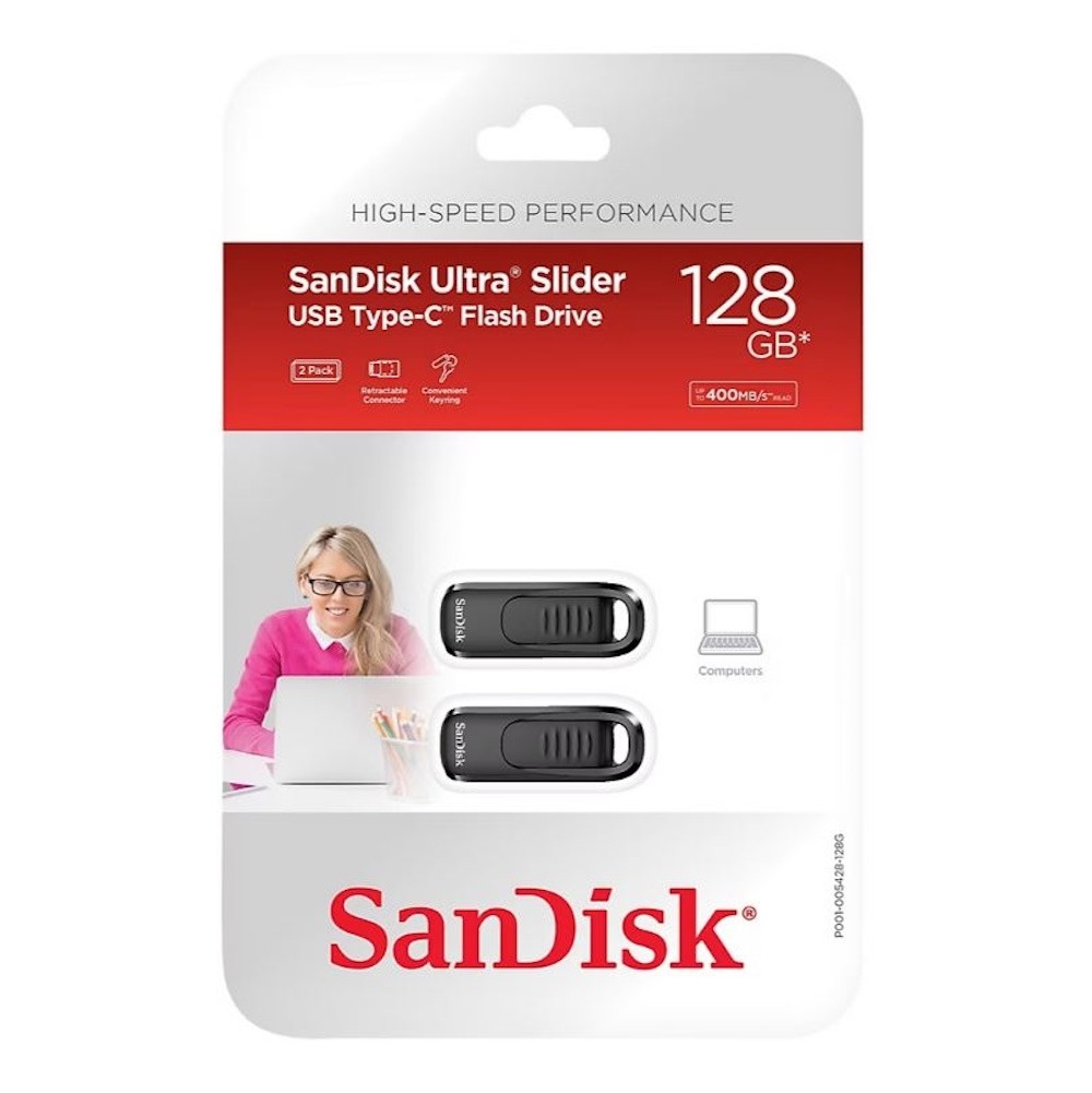 SanDisk Ultra USB 3.0 Flash Drive 128GB High Speed 2-Pack SDCZ480-128G