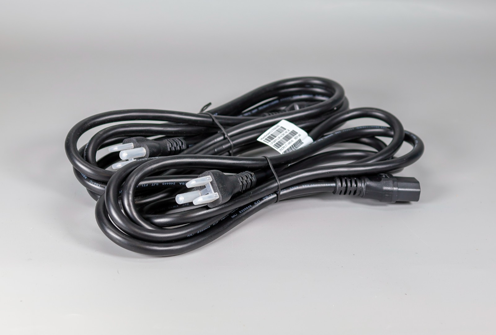 2 Pack Cisco 37-1495-01 C15 Notched Power Cords 8ft 14AWG NEMA 5-15P Unused