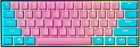 60 percent keyboard USED for a week cotton candy colors and very creamy MODDED