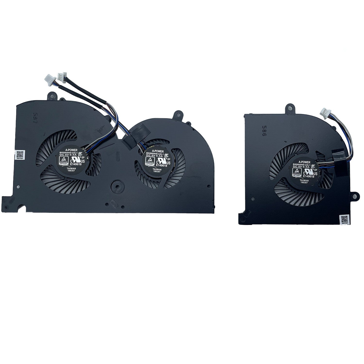New 5V CPU & GPU Cooling Fan For MSI GS75 Stealth P75 Creator MS-17G1 MS-17G2 US
