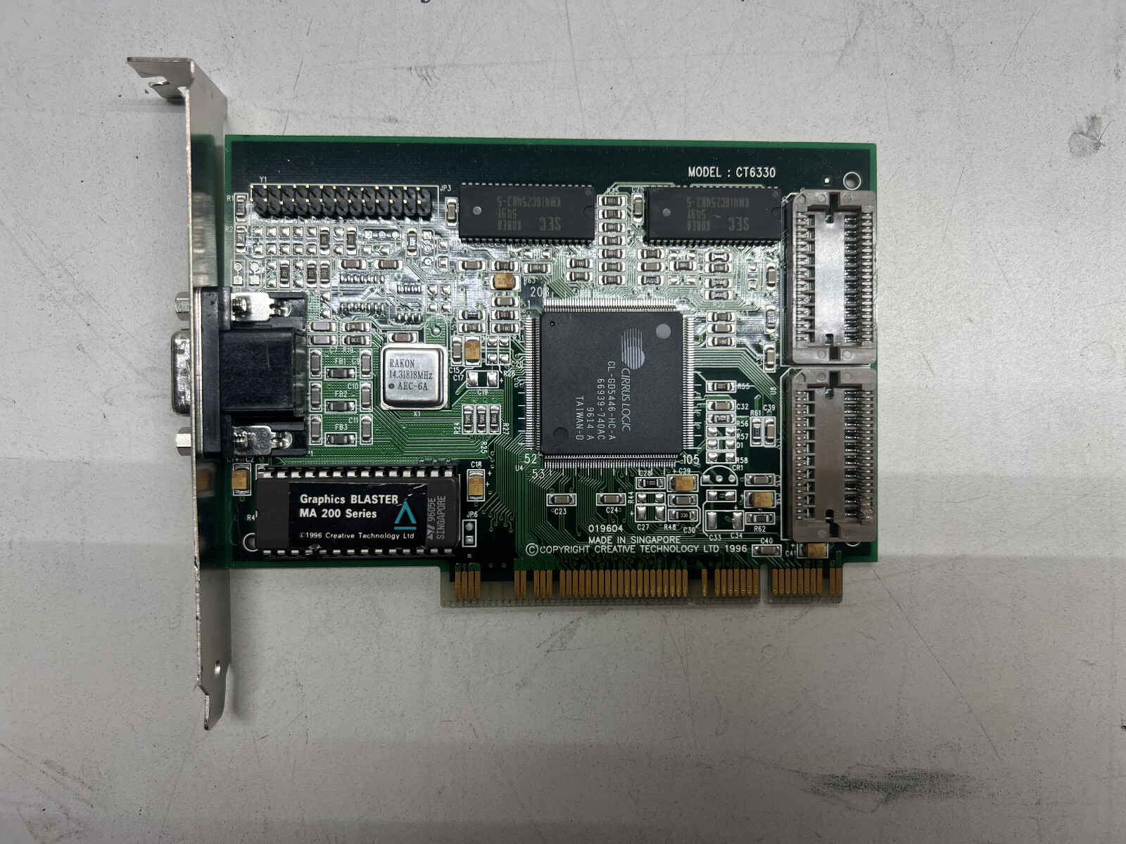 Vintage CREATIVE LABS Graphics Blaster -- PCI Video Card -- CT6330