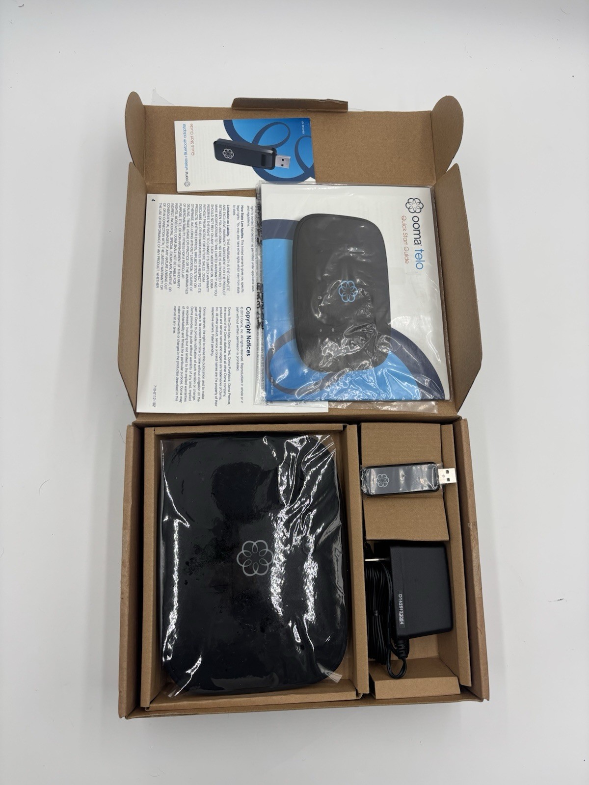 OOMA Telo Free Home Phone ServiceModel TELO104–Wireless Bluetooth USB NEW