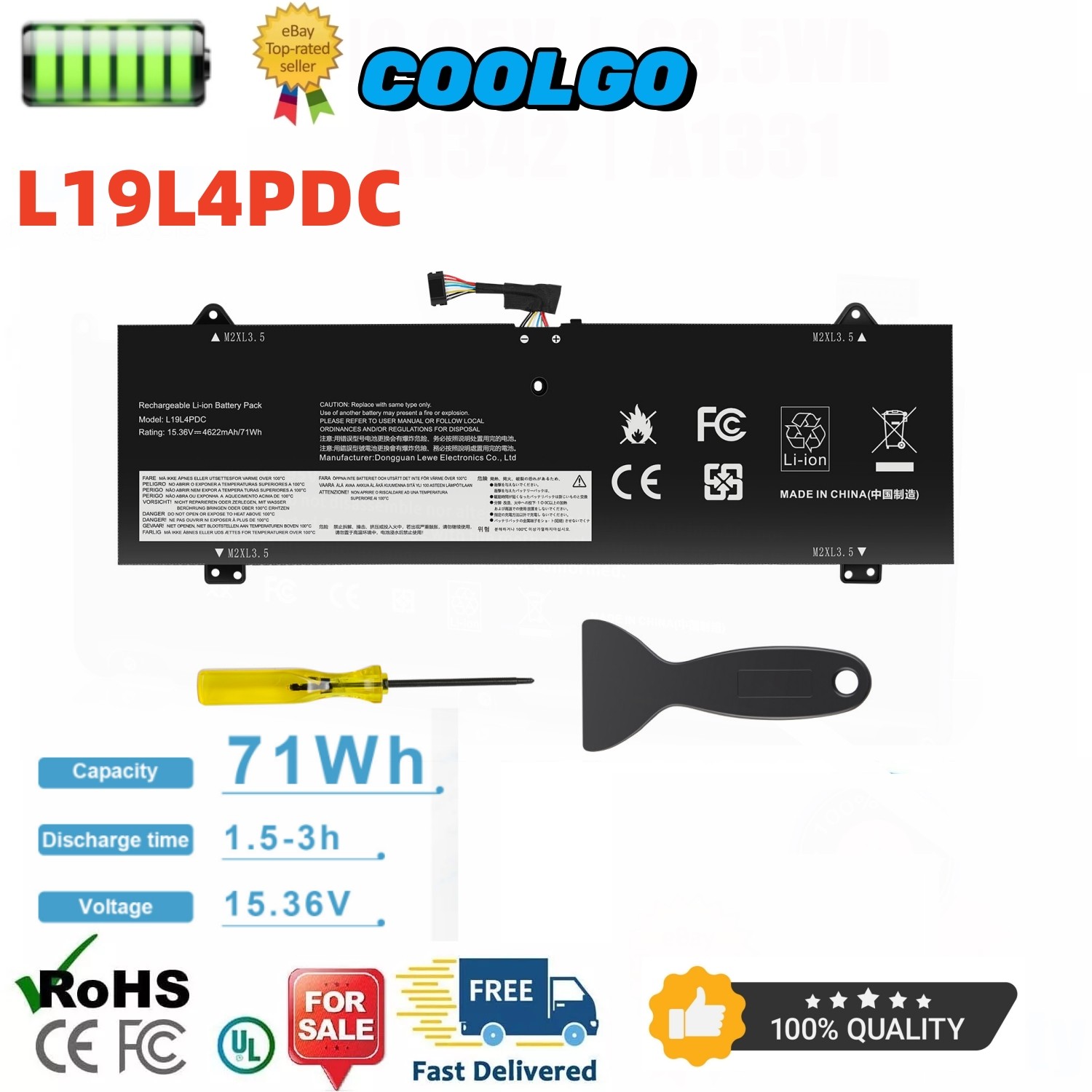 ✅L19L4PDC L19C4PDC L19M4PDC Battery For Lenovo Ideapad Yoga 7i 7-14ITL5 7-14ARB7