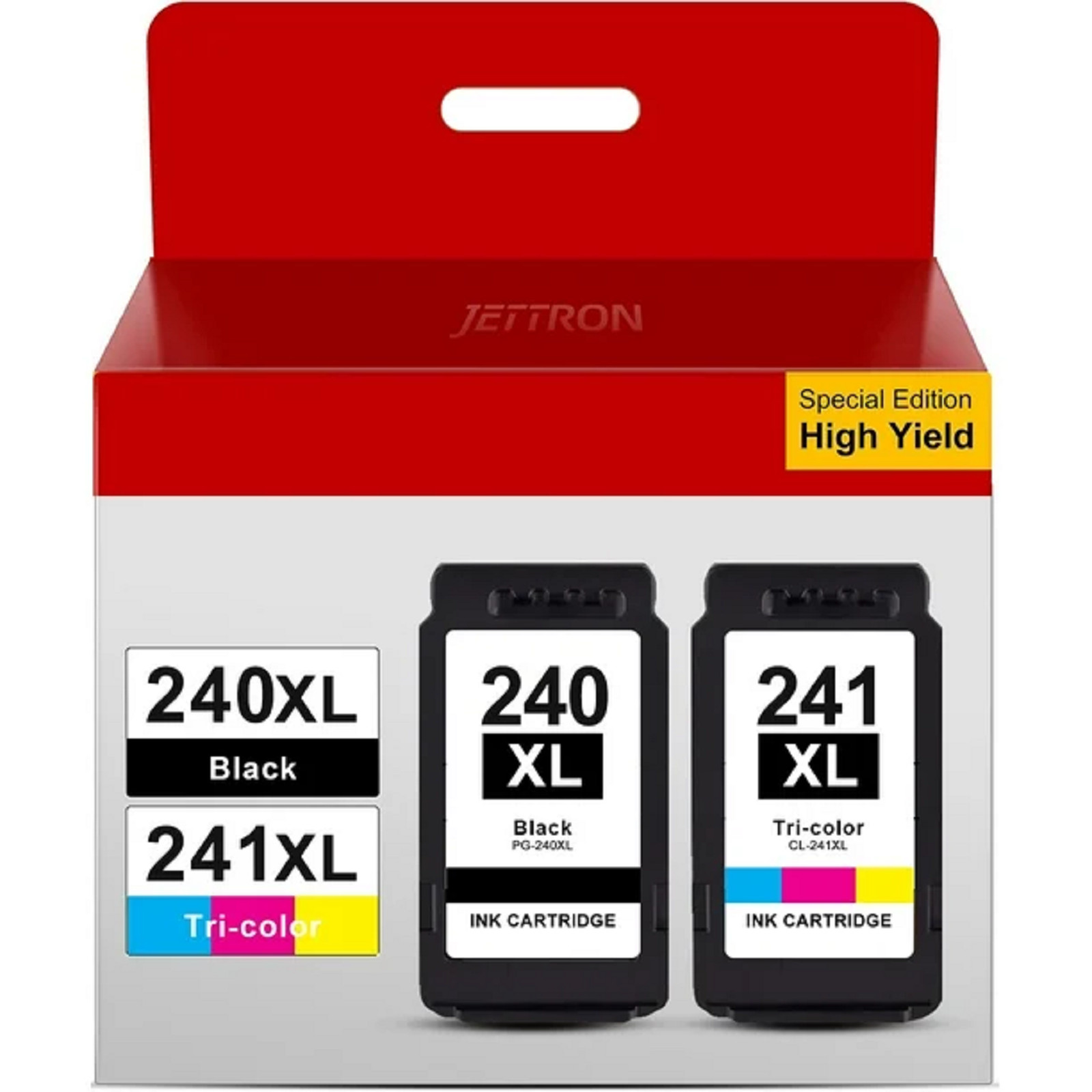 JETTRON 240XL 241XL Combo Pack Ink Cartridge Combo Pack, High Yield Black and
