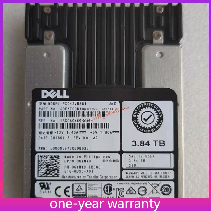 DELL 0GYMY9 GYMY9 PX04SVB384 2.5" 3.84TB SAS 12Gb MU SSD Solid State Drive NEW
