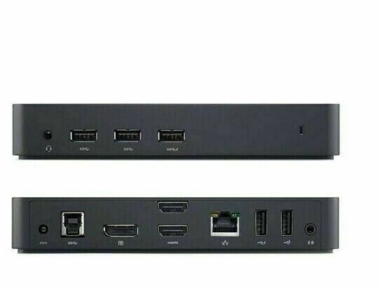 Dell D3100 USB 3.0 4K Triple Display Docking Station w/ 65W Adapter Open Box