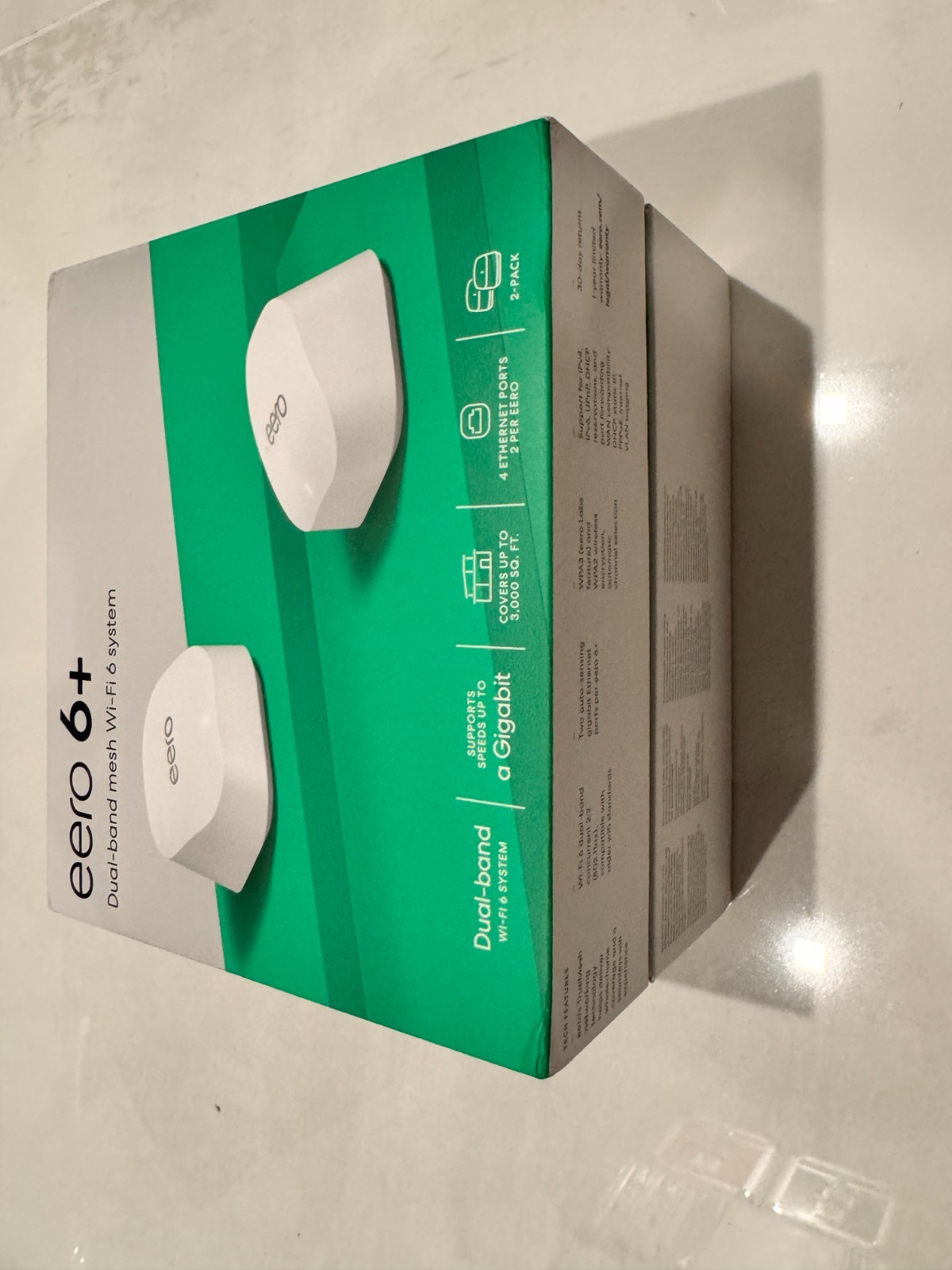 eero 6+ Plus mesh Dual Band wifi system Covers up to 3,000 sq. ft.  (2-pack)