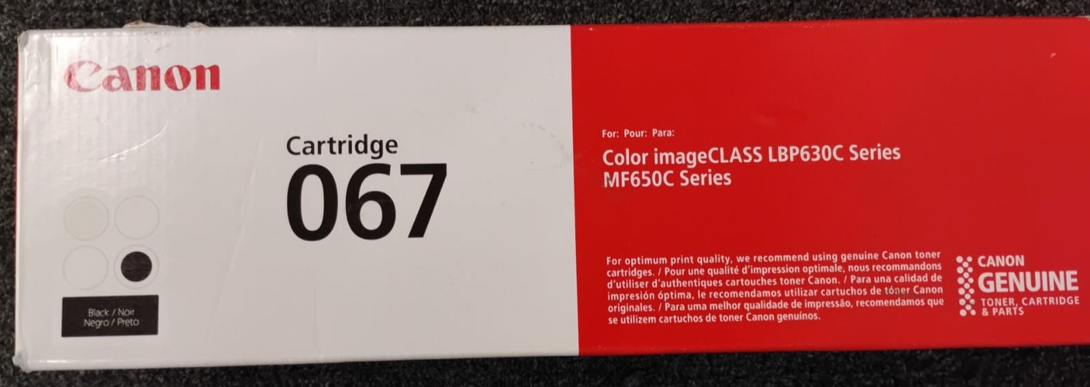 Canon 067 Black Toner Cartridge 5102C001 - OBN , D1