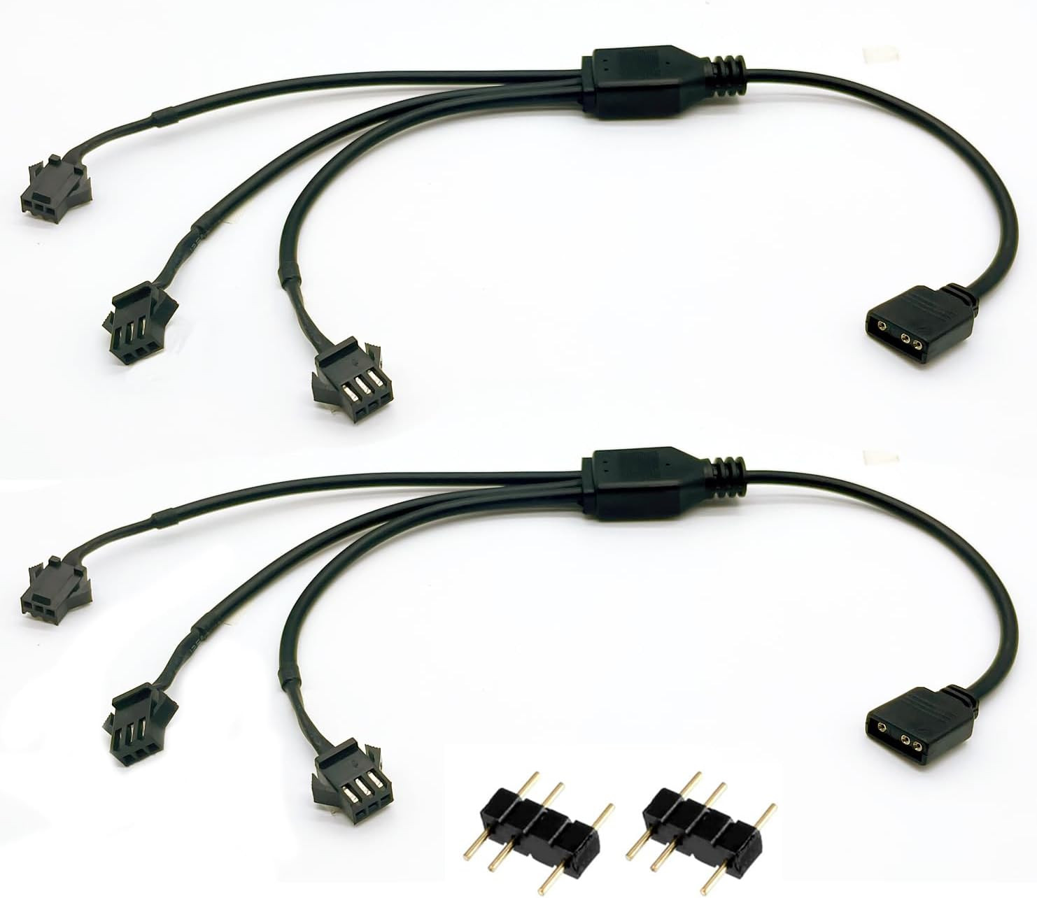 1-To-3 ARGB Splitter Cable, 5V 3-Pin Female to JST SM 3Pin Female, Digital