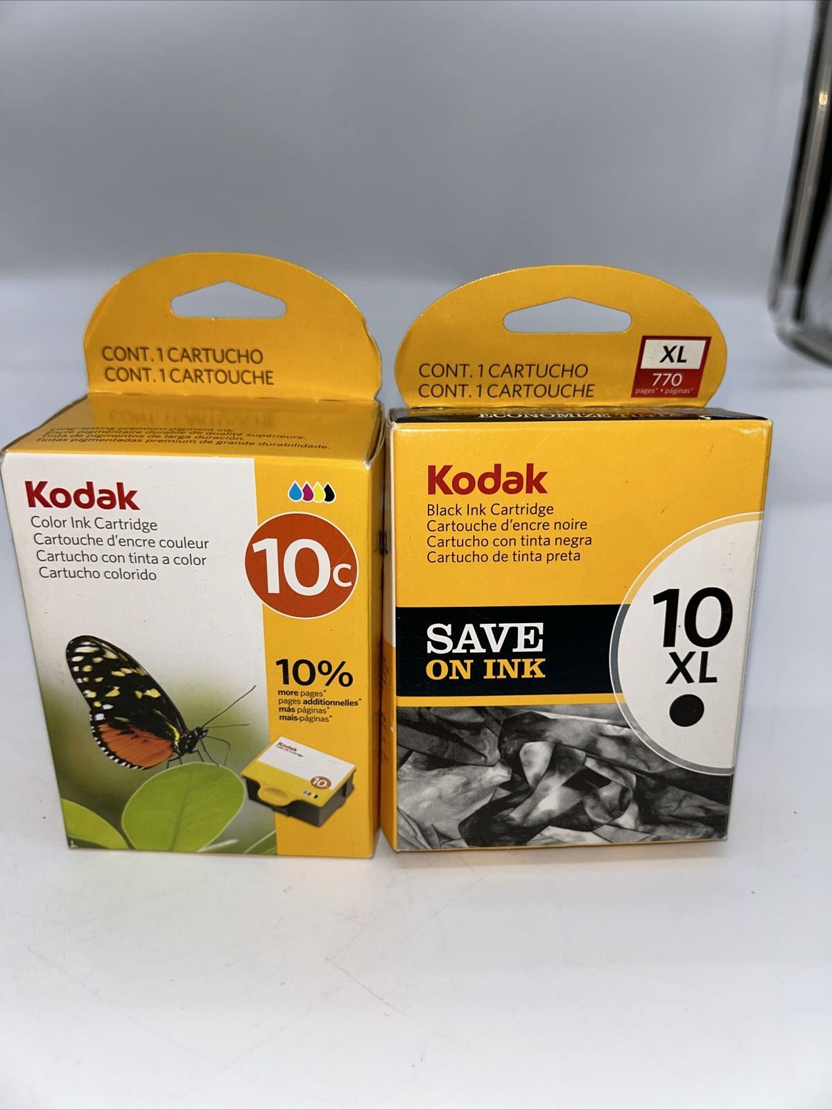 Kodak 10B XL  Black & 10C Color Ink Cartridge New Factory Sealed OEM Ink 2011